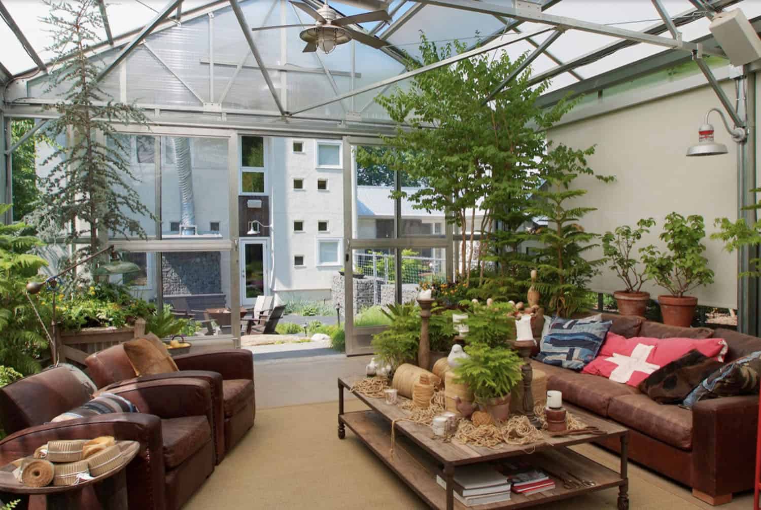 greenhouse interior living area