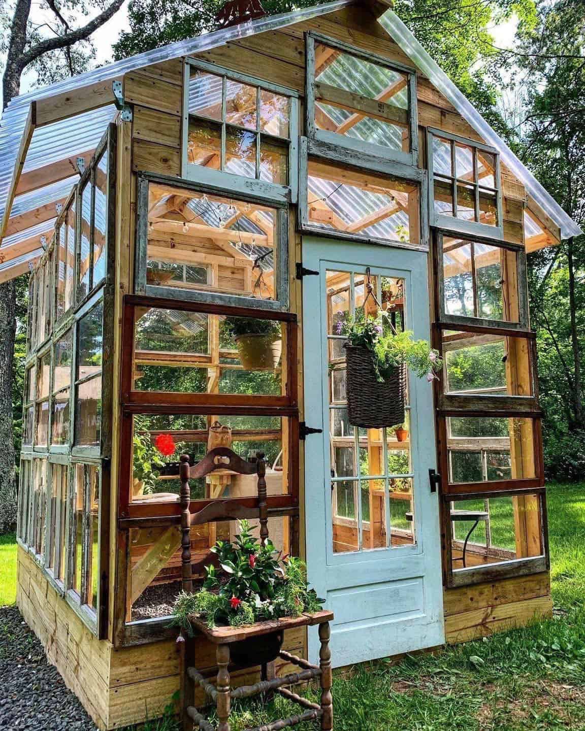 greenhouse from reclaimed windows