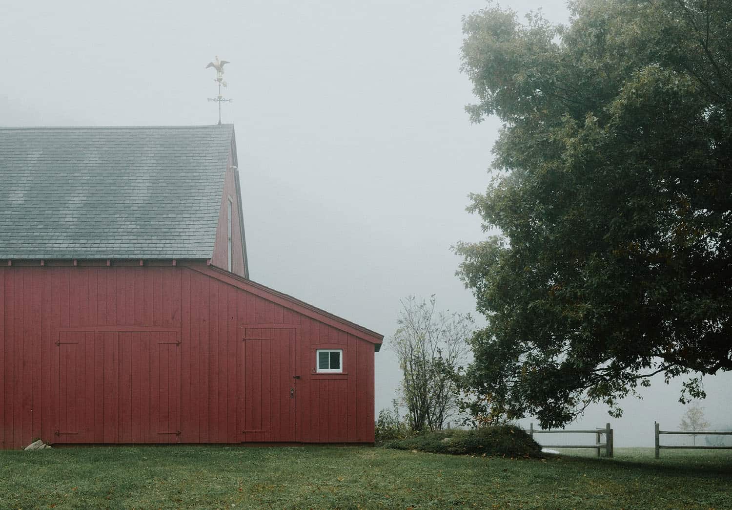 historic farmhouse red barn exterior