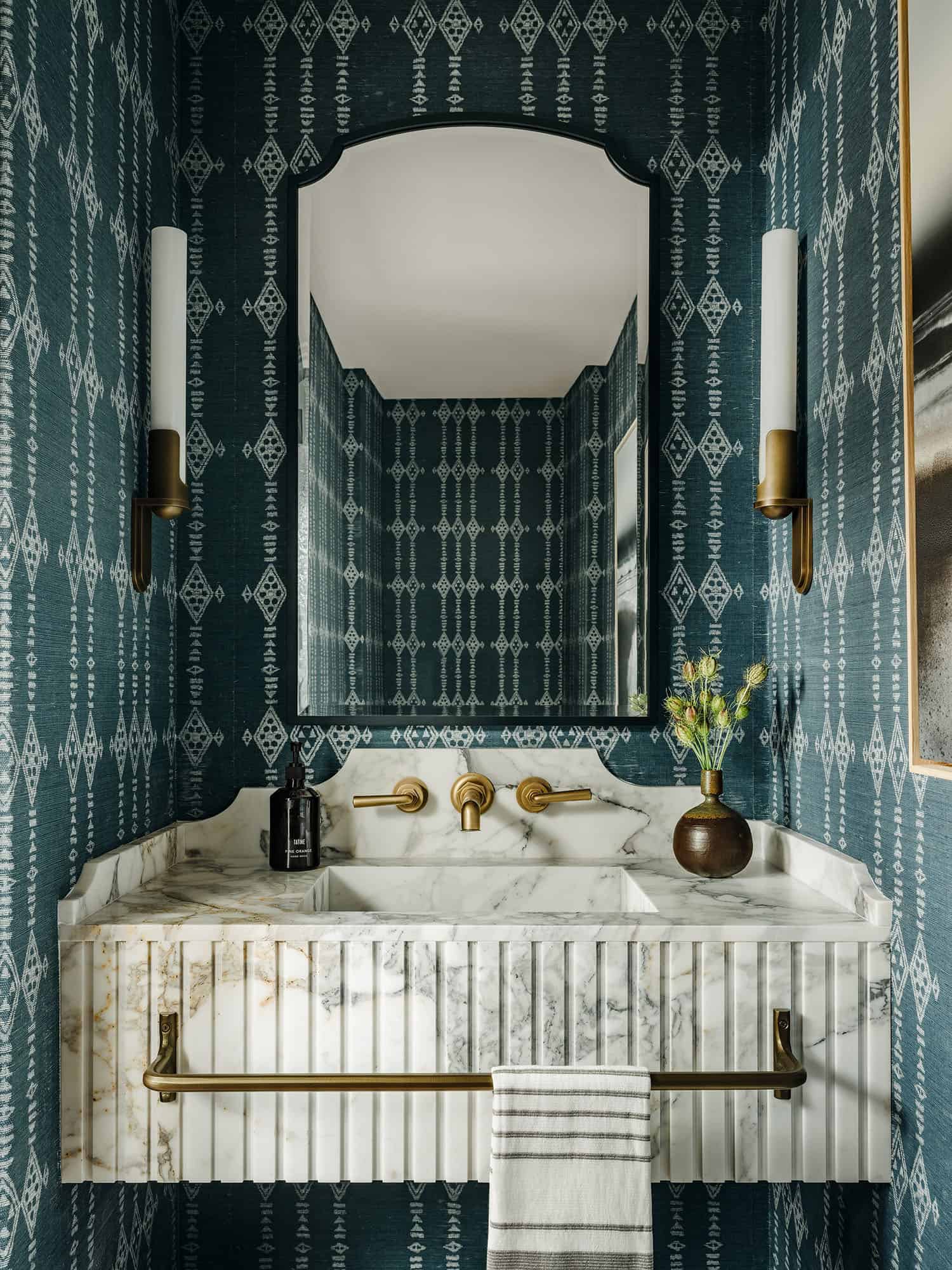 contemporary powder room