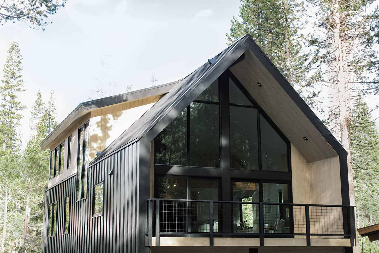 japandi style mountain house exterior