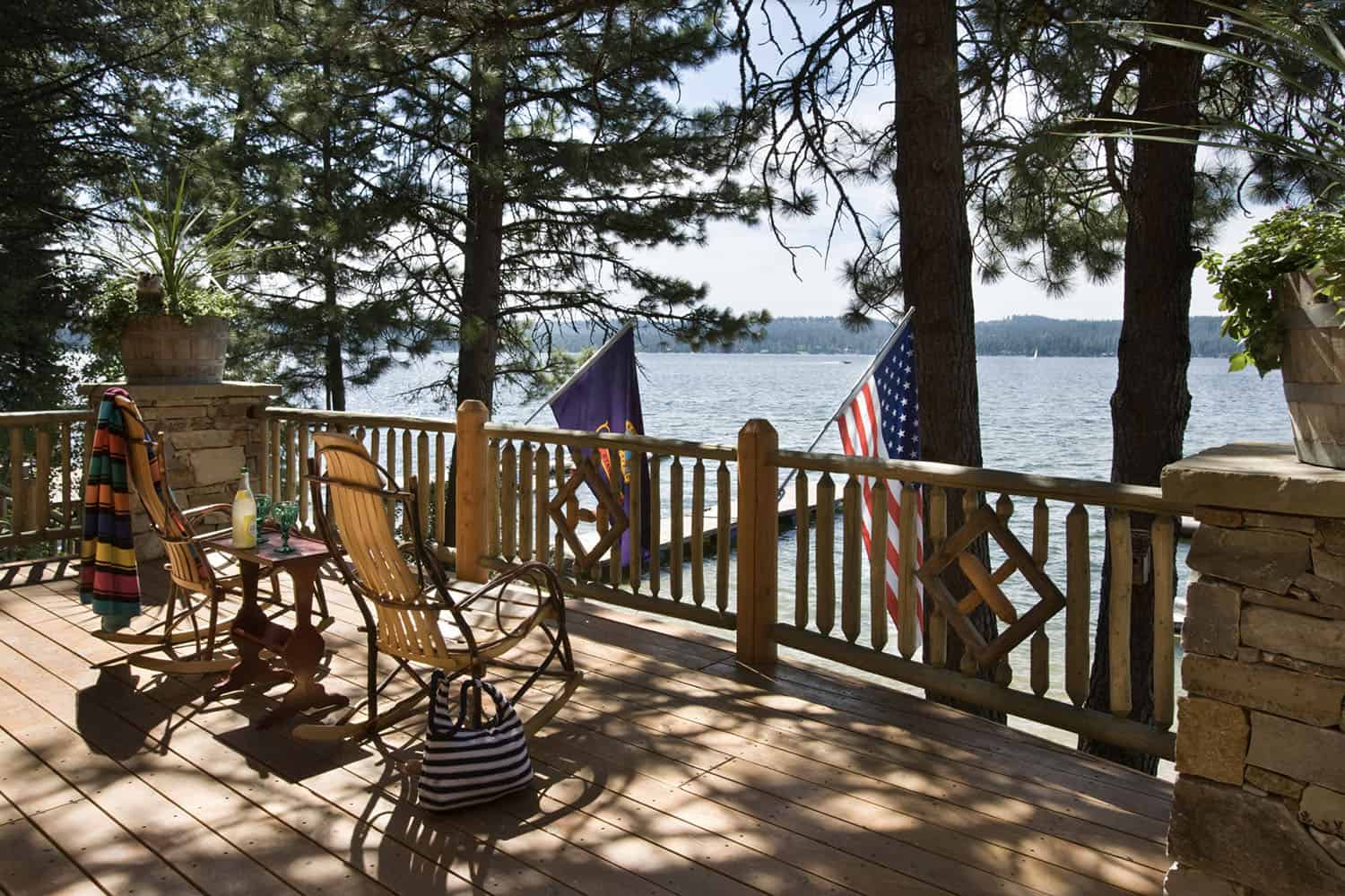 rustic house exterior deck