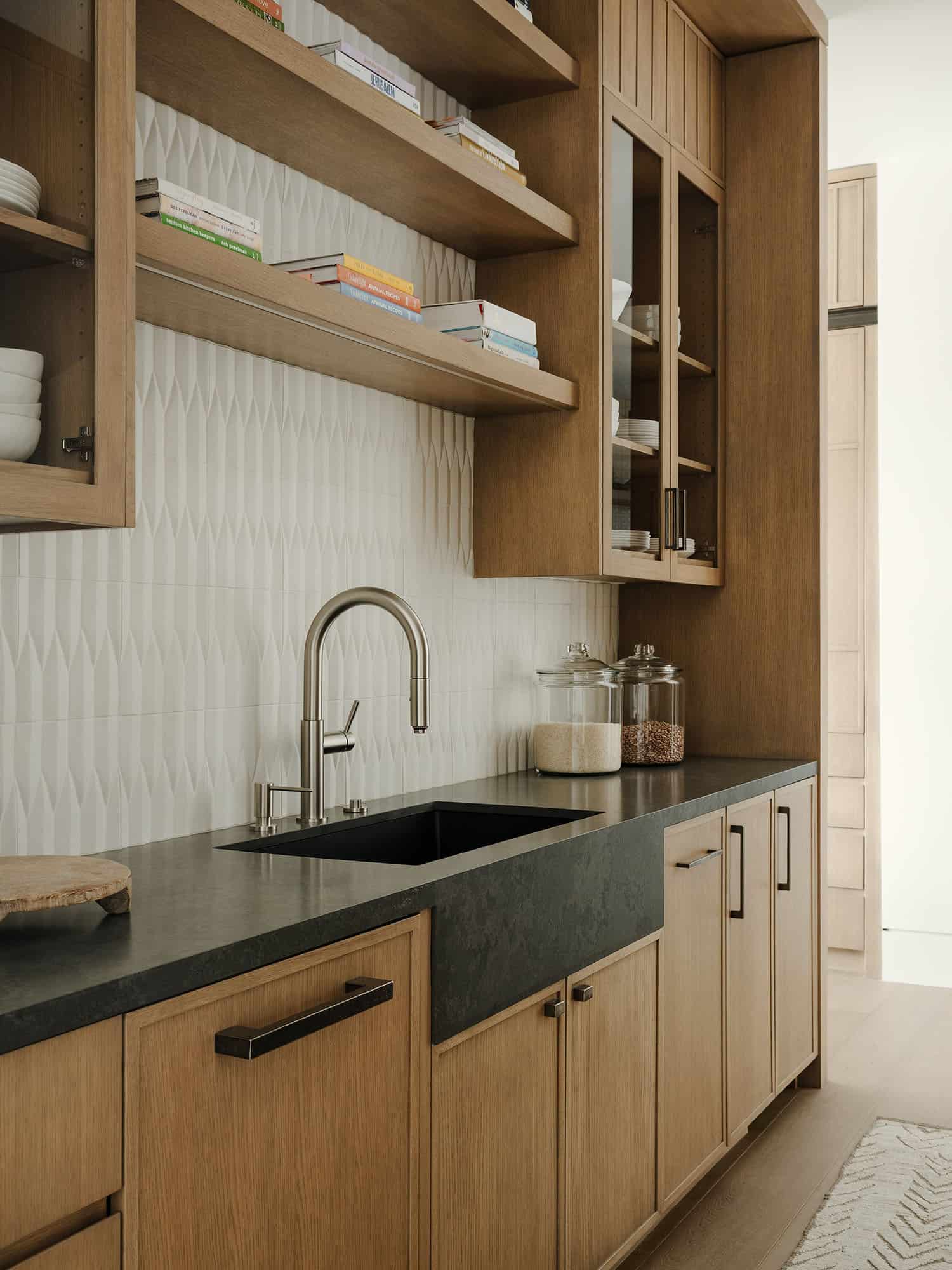 contemporary kitchen sink wall