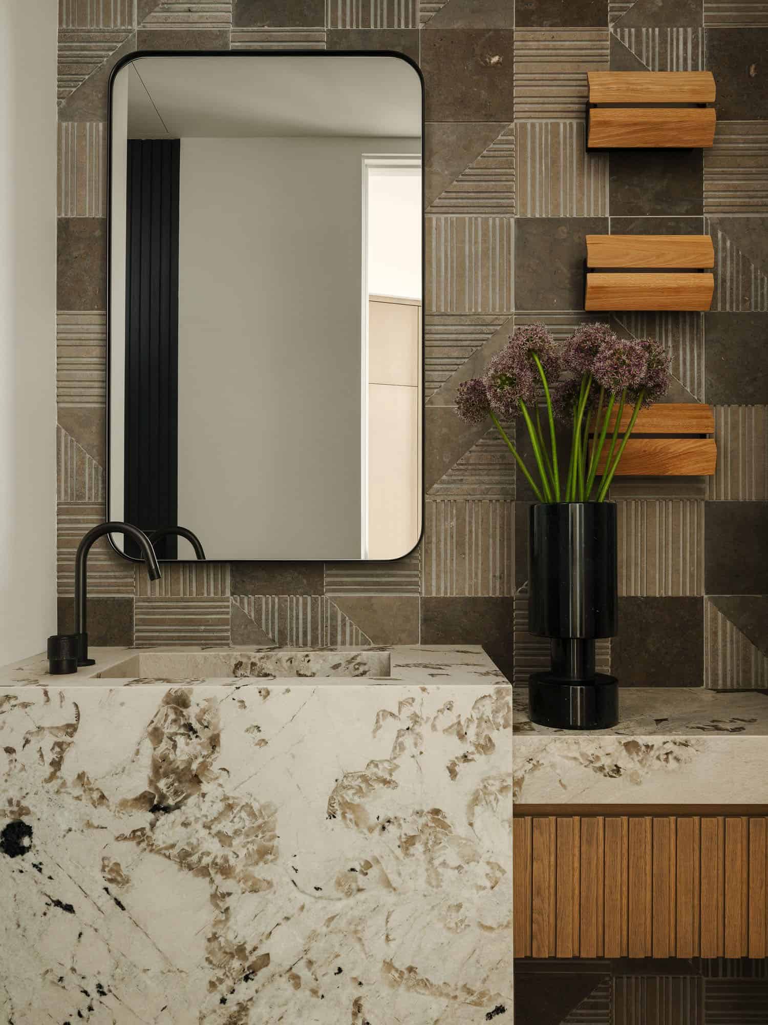 contemporary powder room