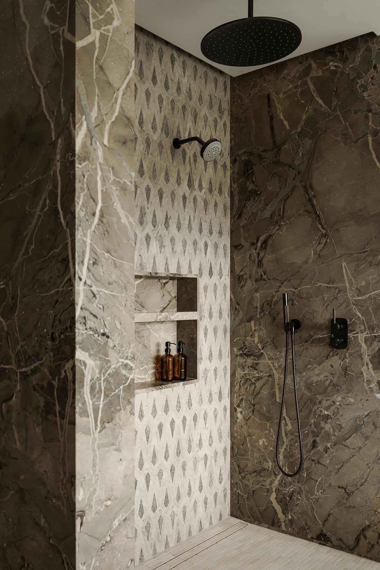 contemporary bathroom shower