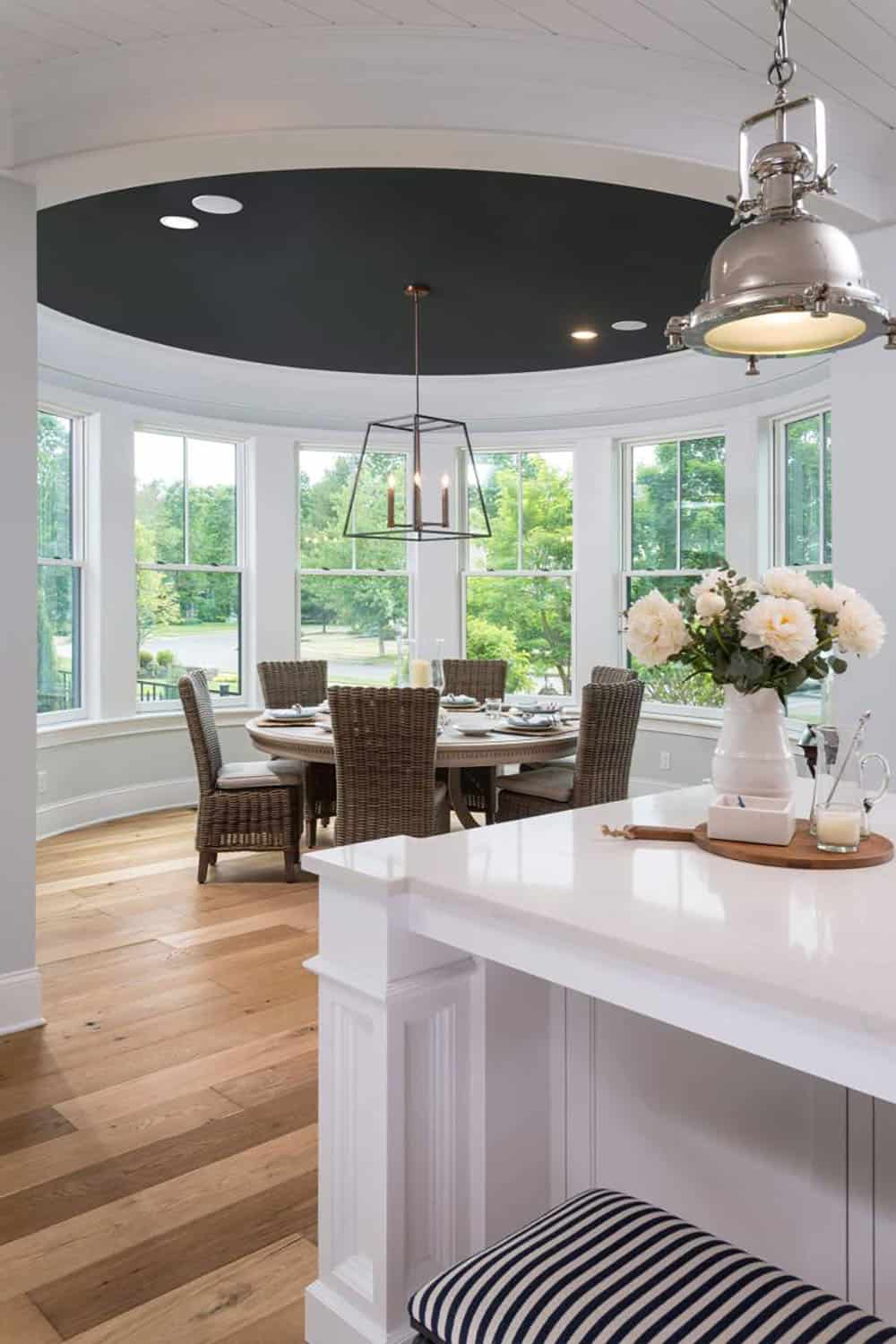 contemporary kitchen looking towards the dining room