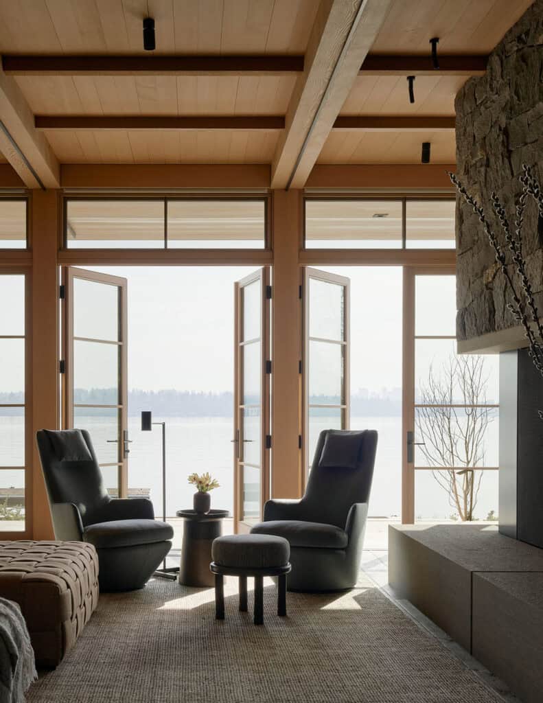 Image showcasing This net-zero energy home melds with nature in the Pacific Northwest