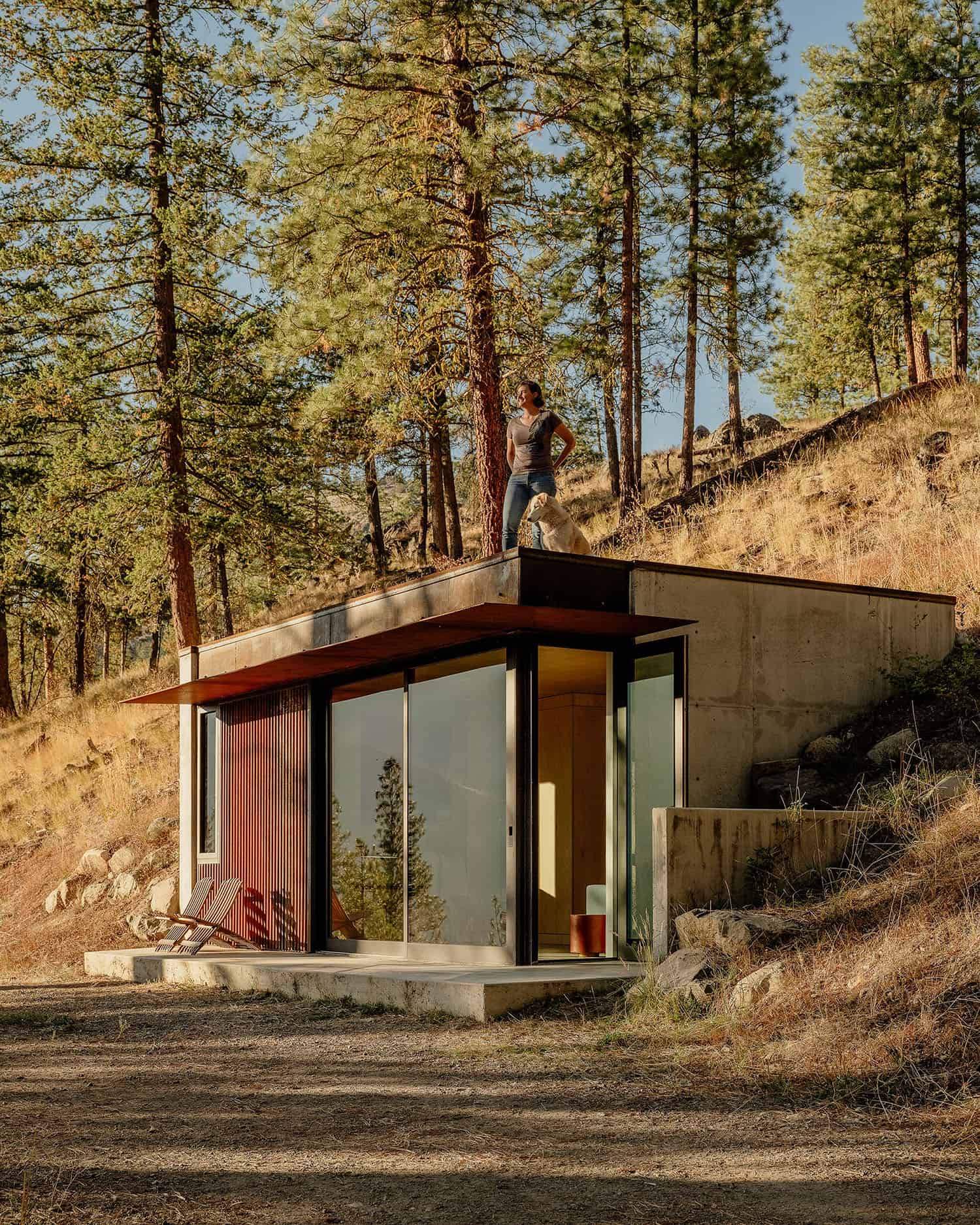 modern cabin exterior