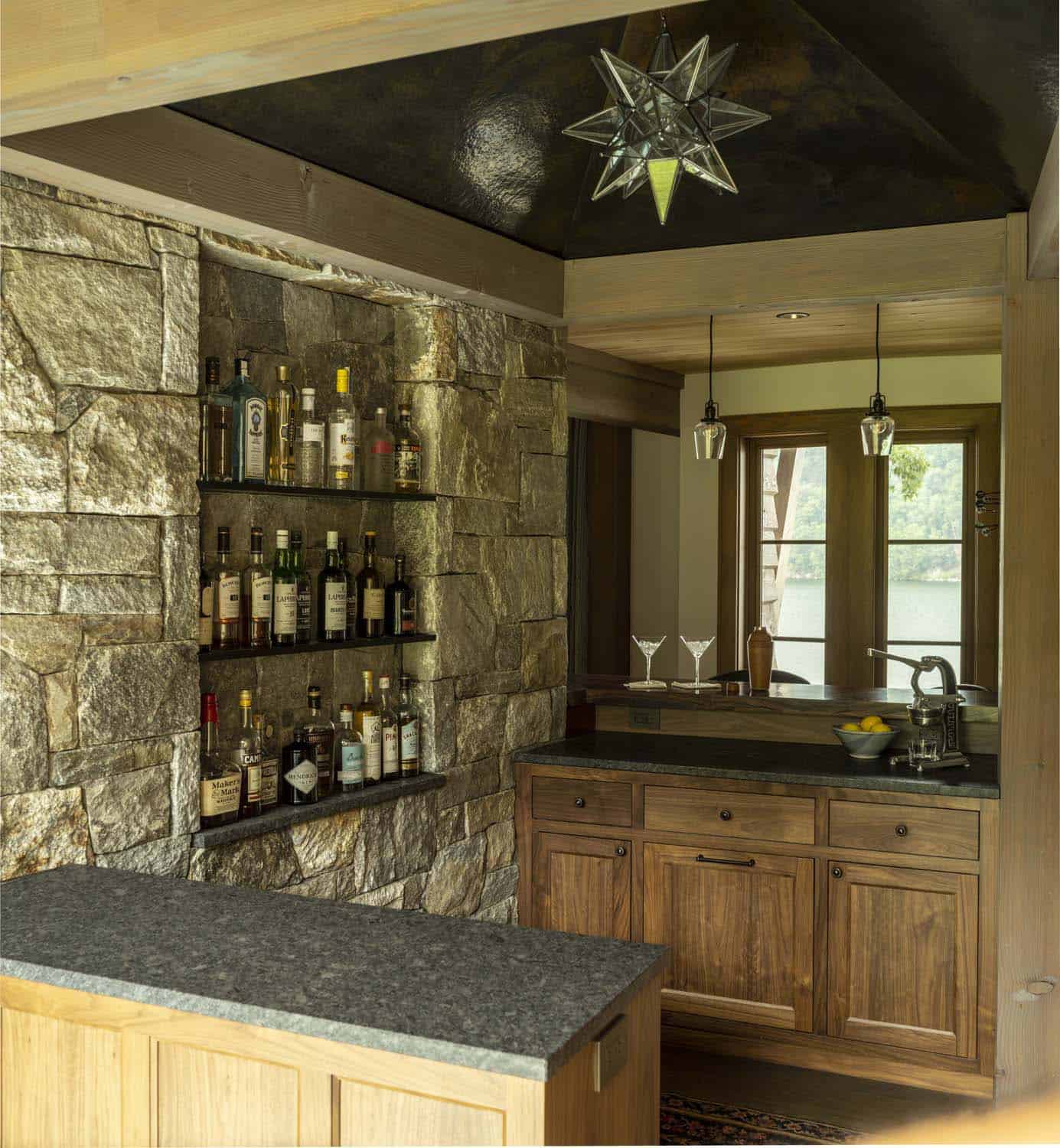 rustic home bar