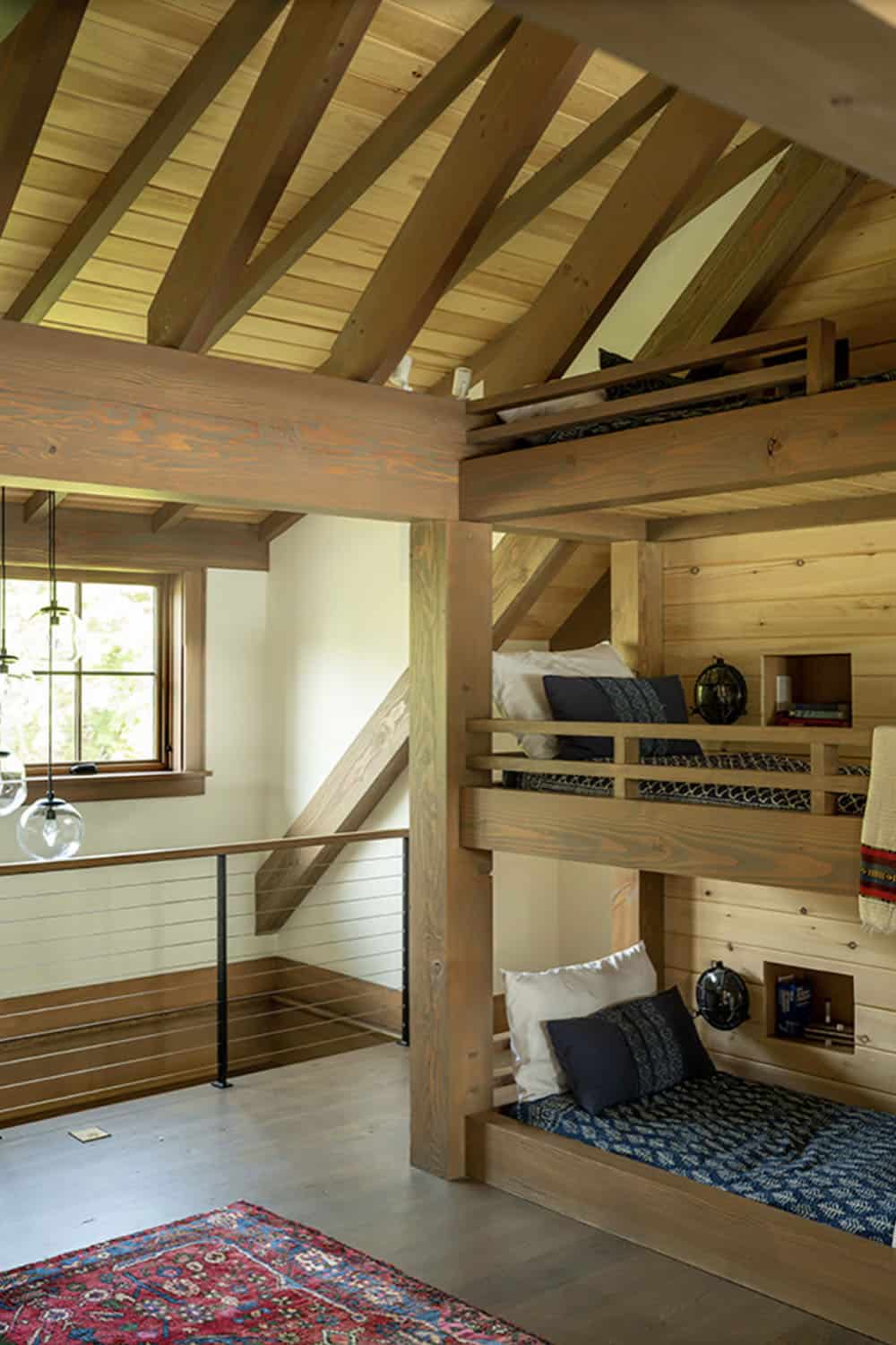 rustic kids bunk bedroom