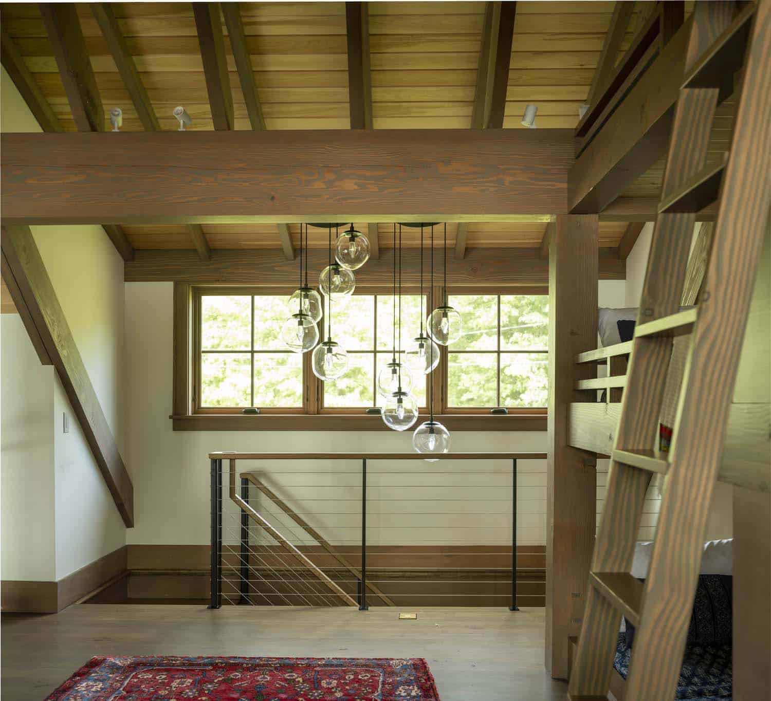 rustic kids bunk bedroom