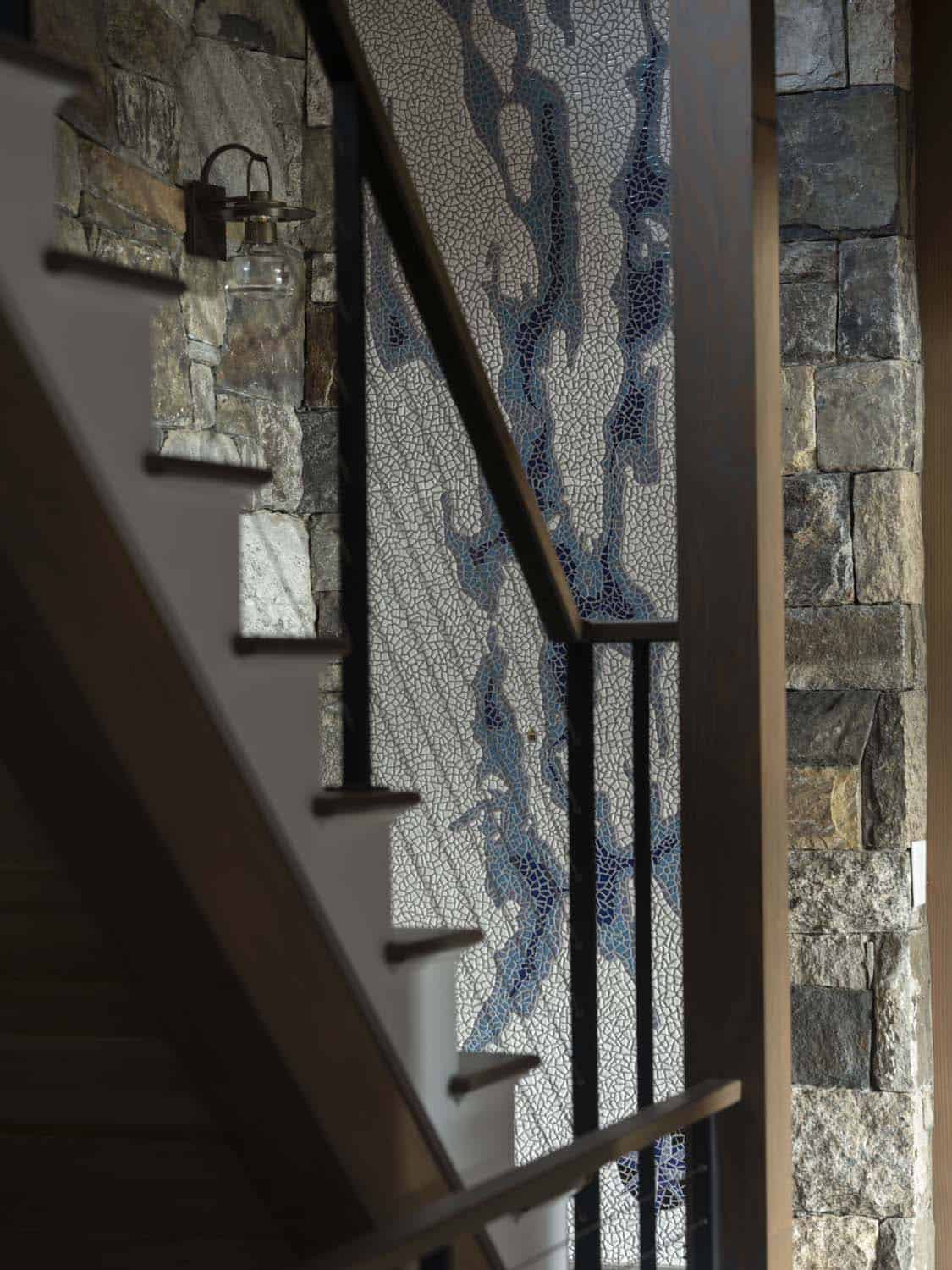 rustic staircase detail