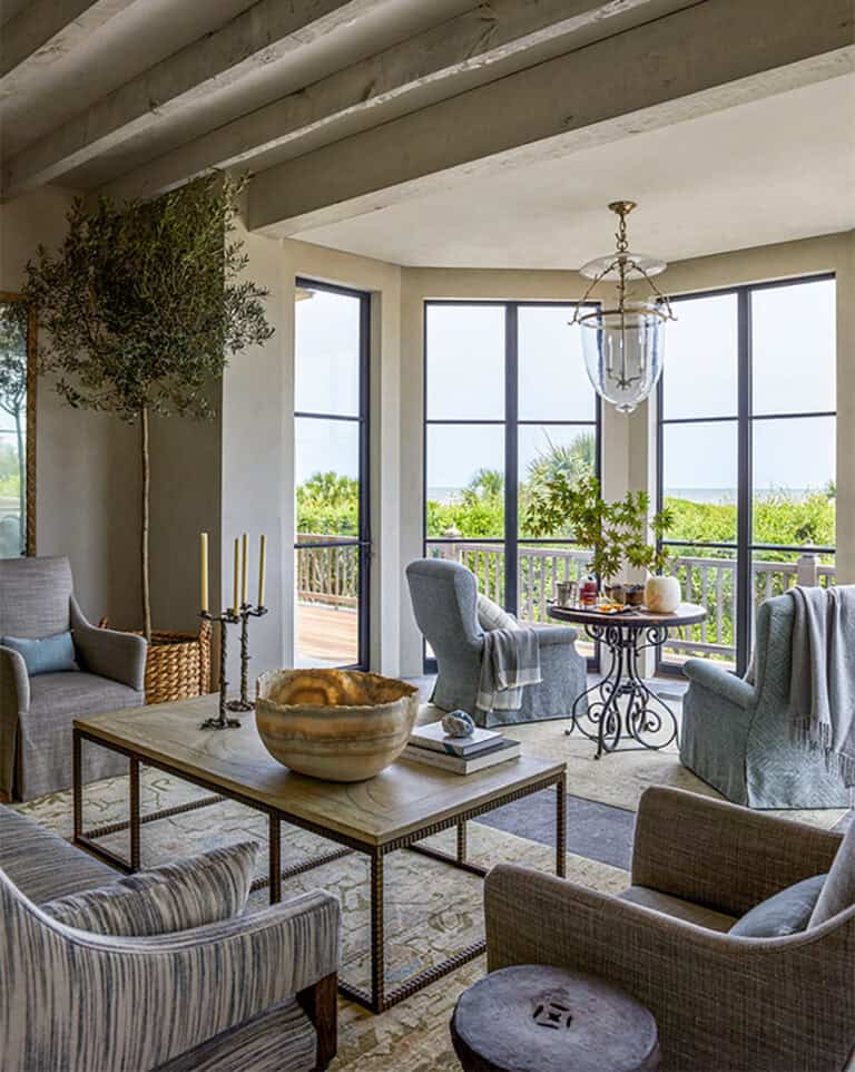 This seaside dream house on Kiawah Island boasts rustic and refined details