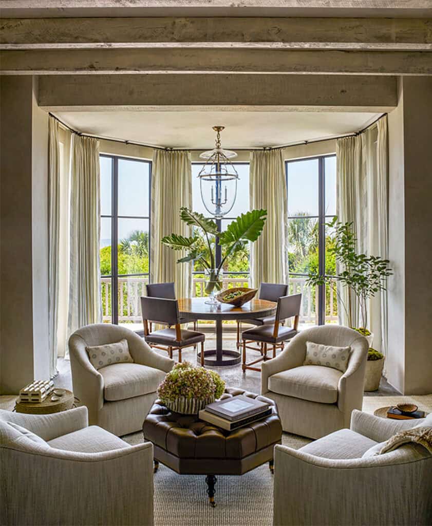 This seaside dream house on Kiawah Island boasts rustic and refined details