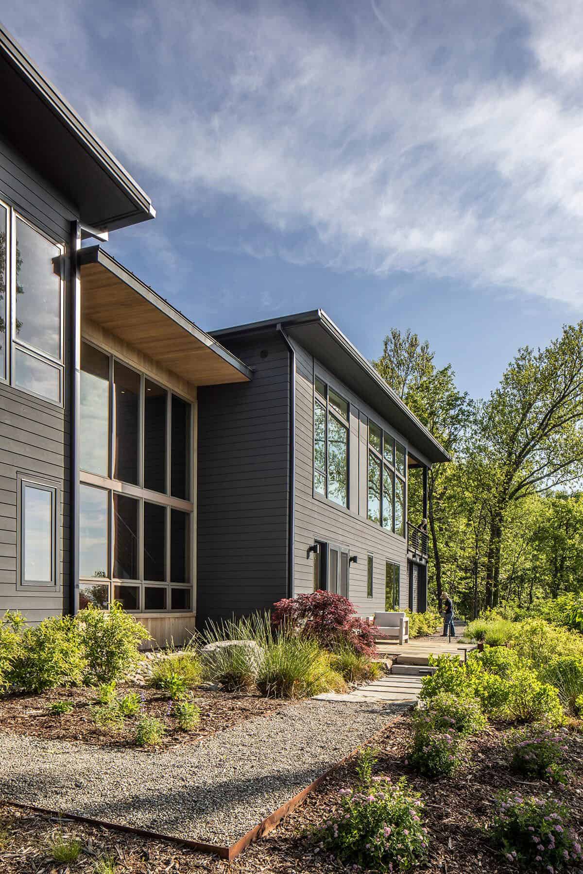 contemporary mountain home exterior