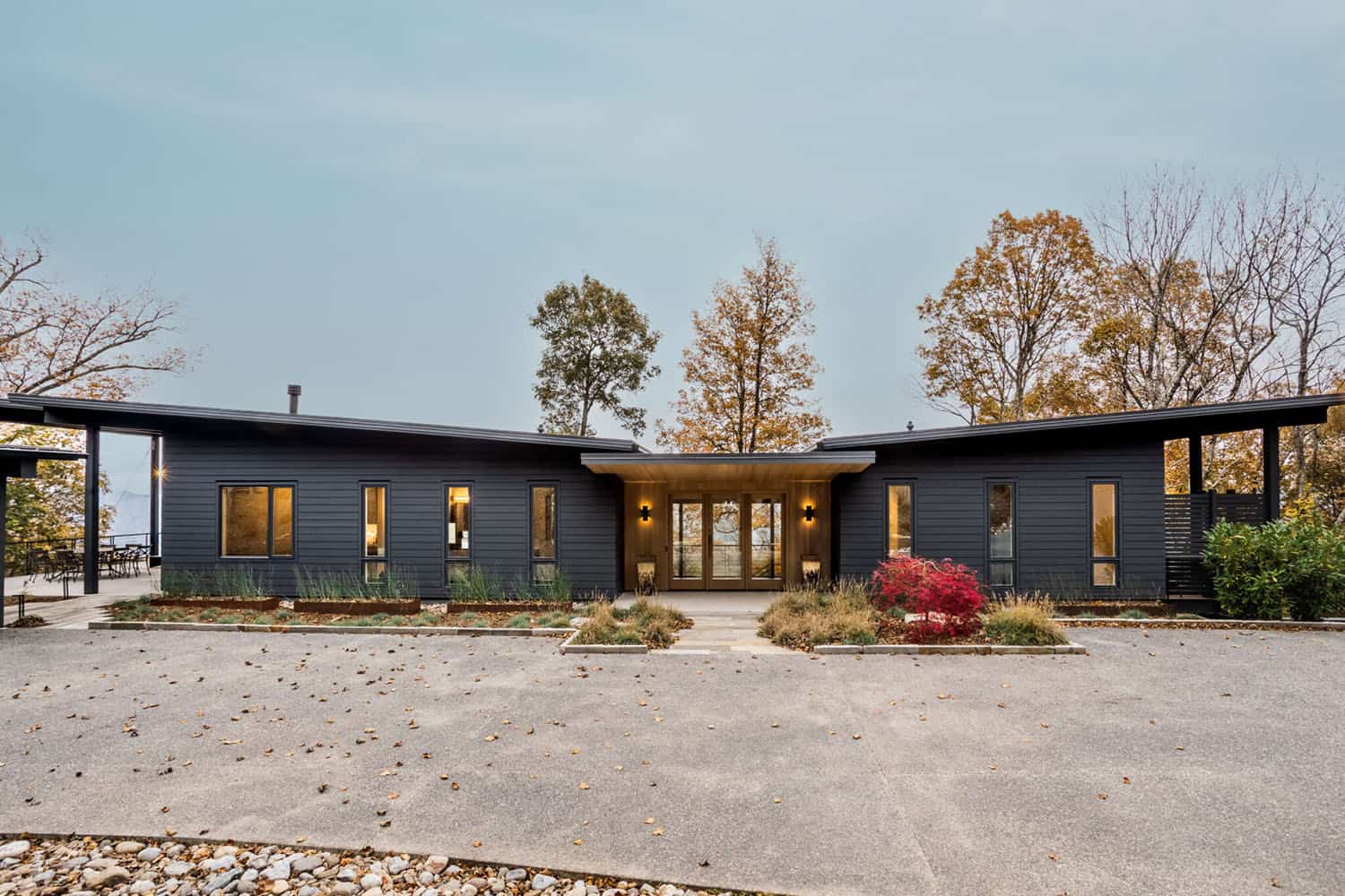 contemporary mountain home exterior