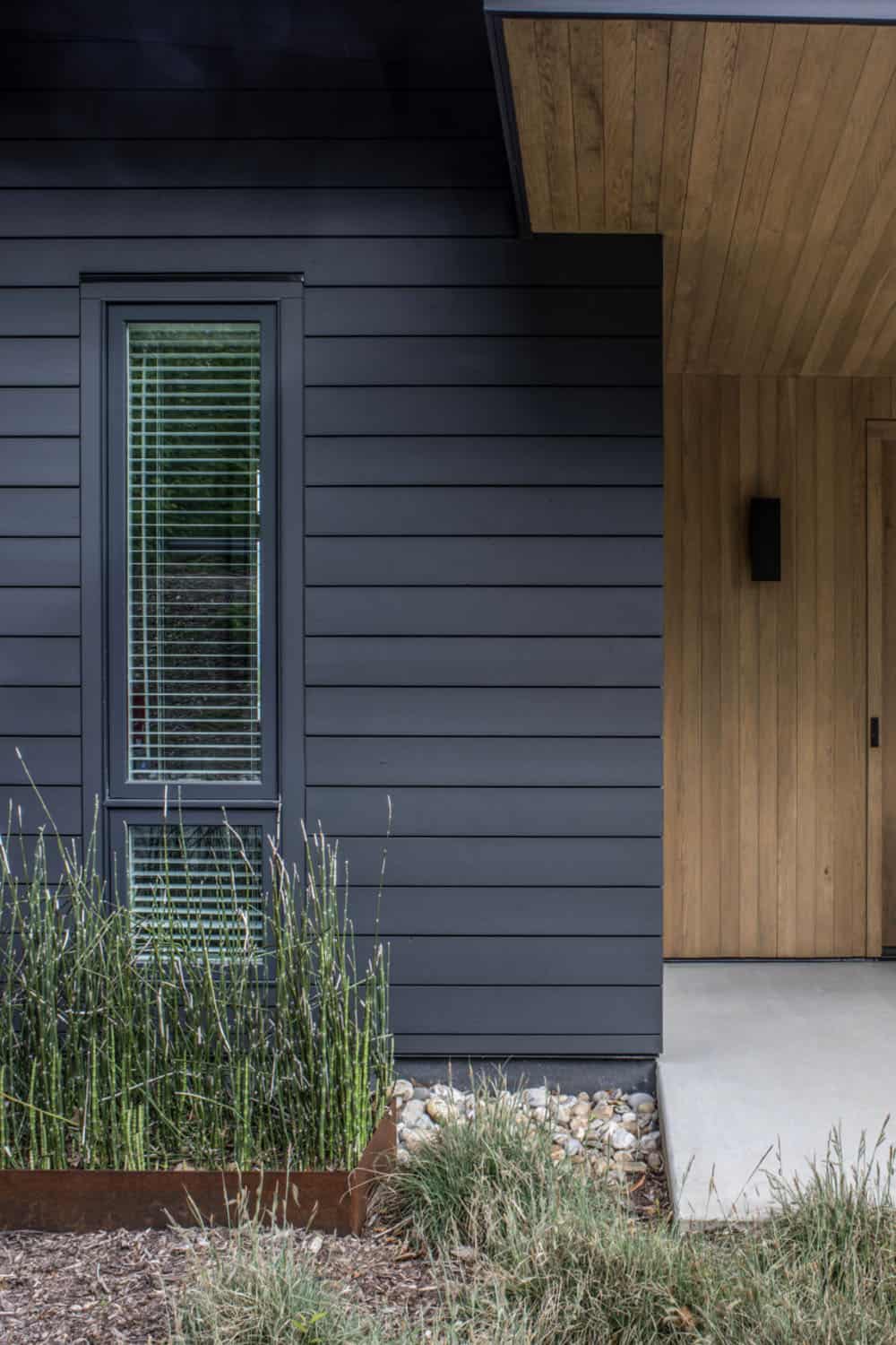 contemporary mountain home exterior entry
