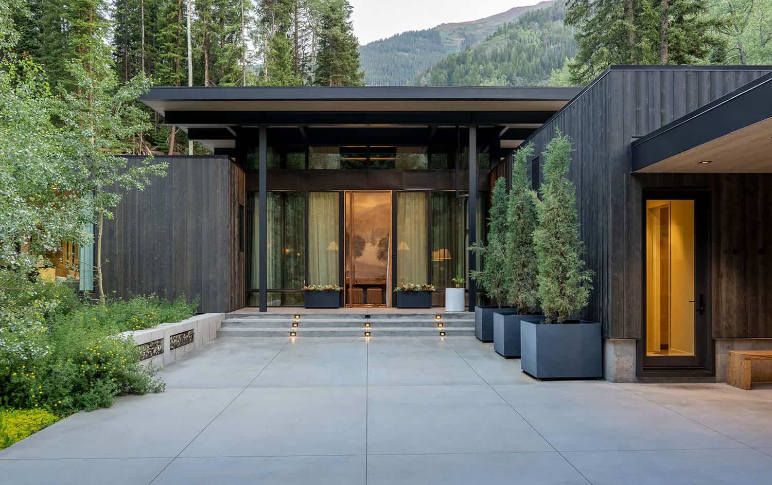 modern zen house exterior front door