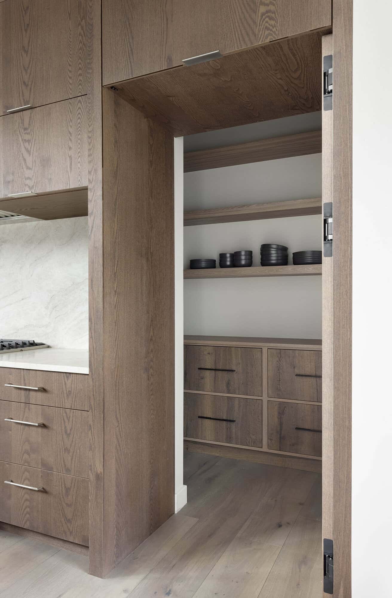 modern rustic kitchen pantry