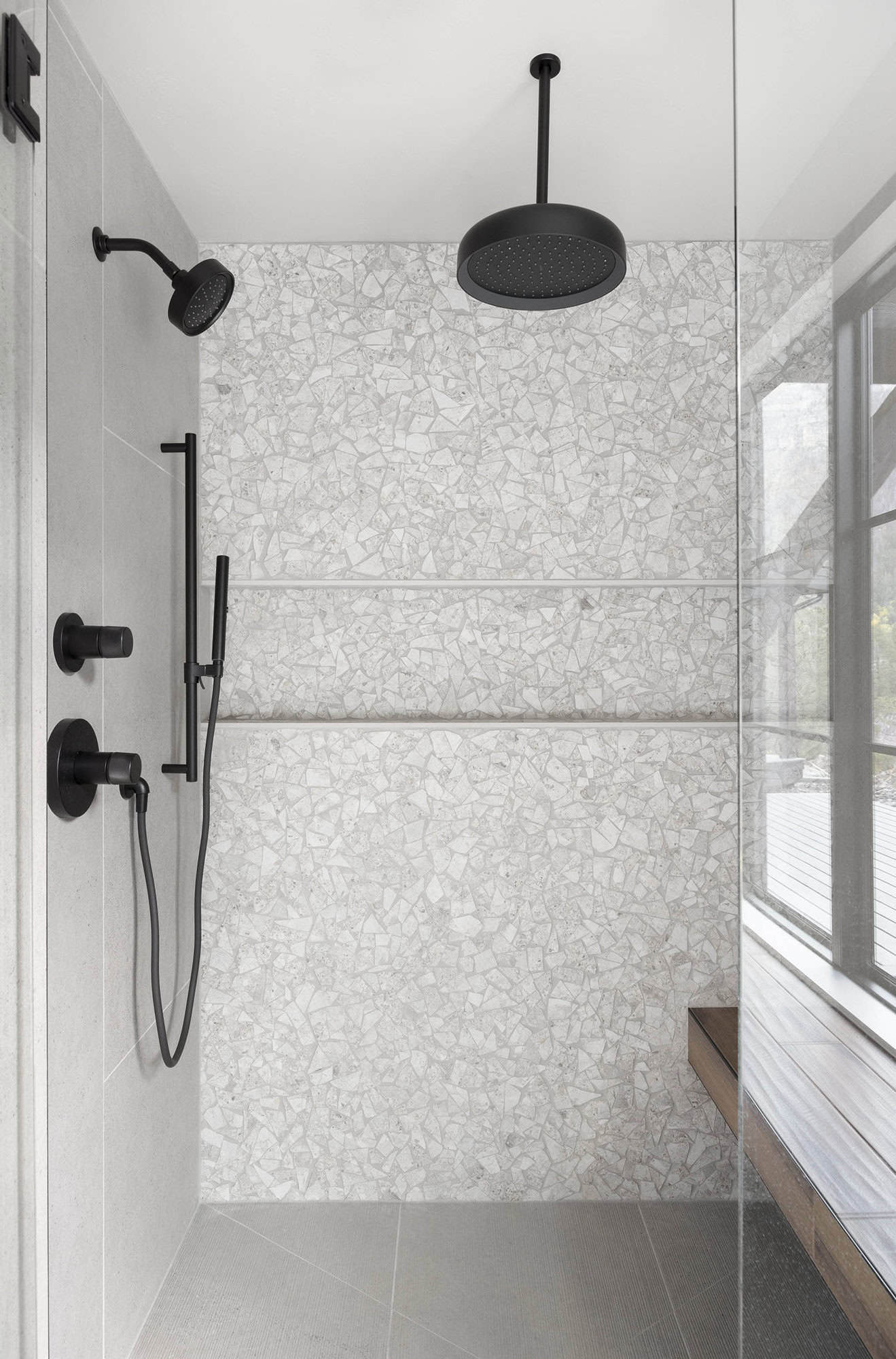 modern rustic bathroom shower