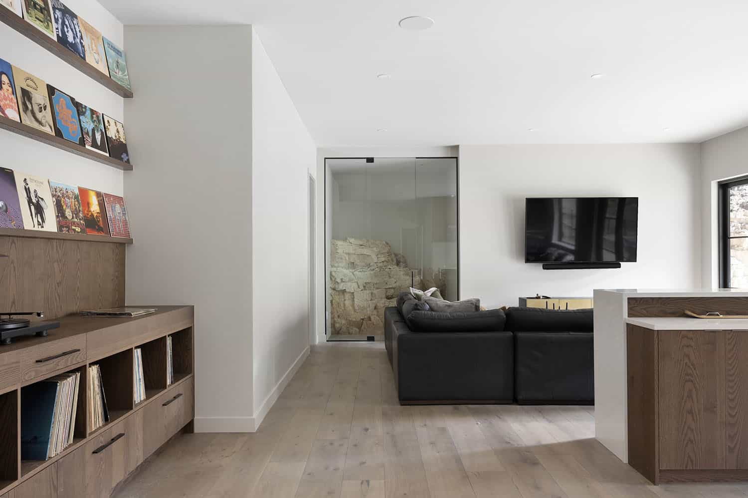modern rustic family room