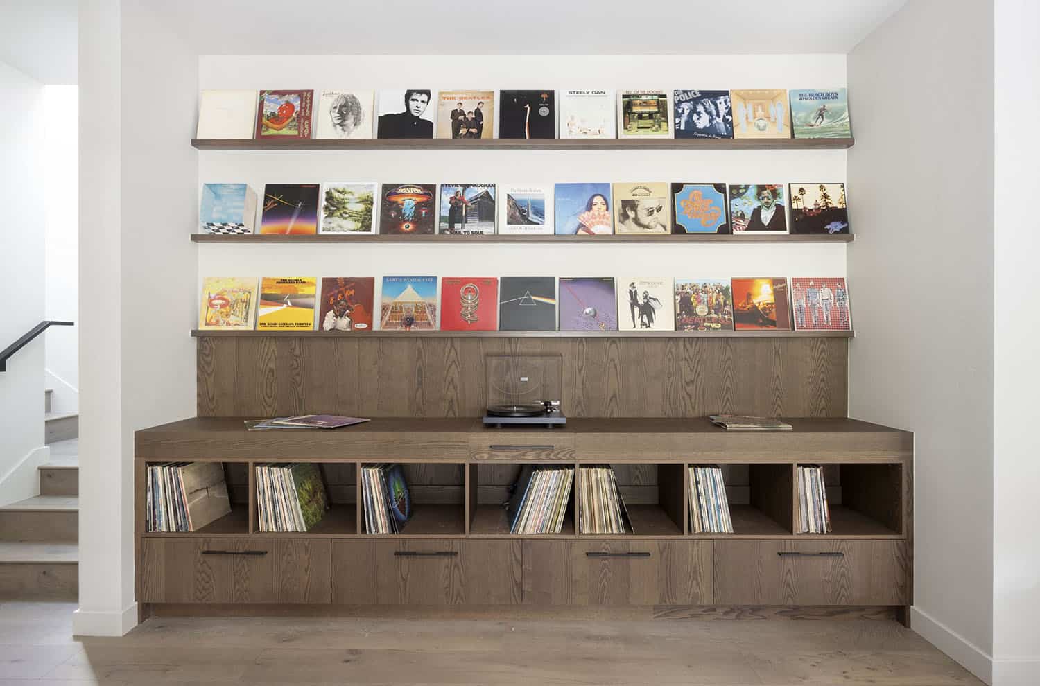 modern rustic home library