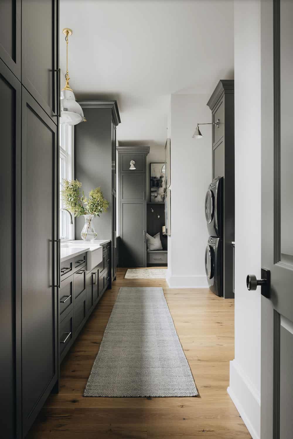 transitional laundry room