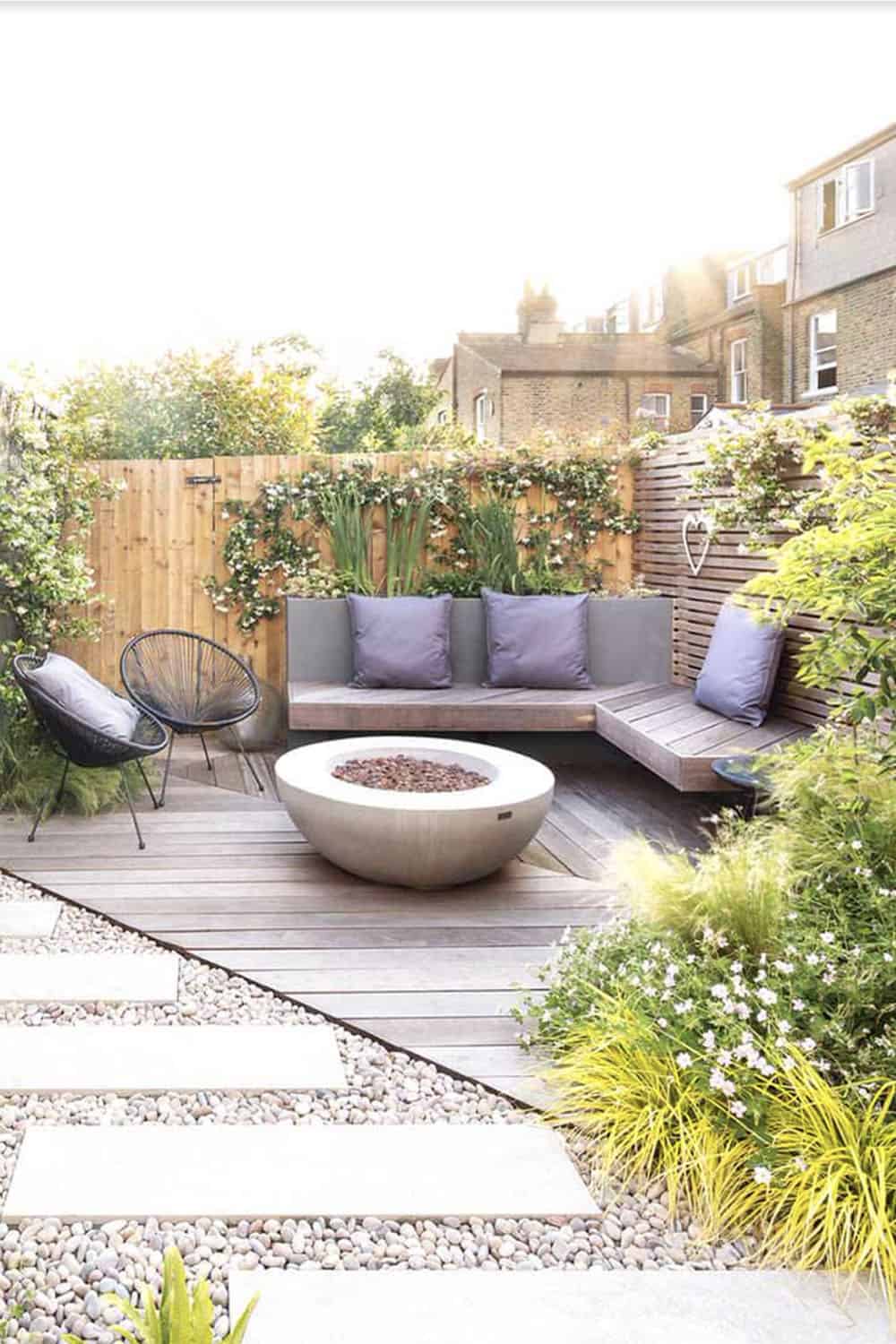 contemporary corner garden