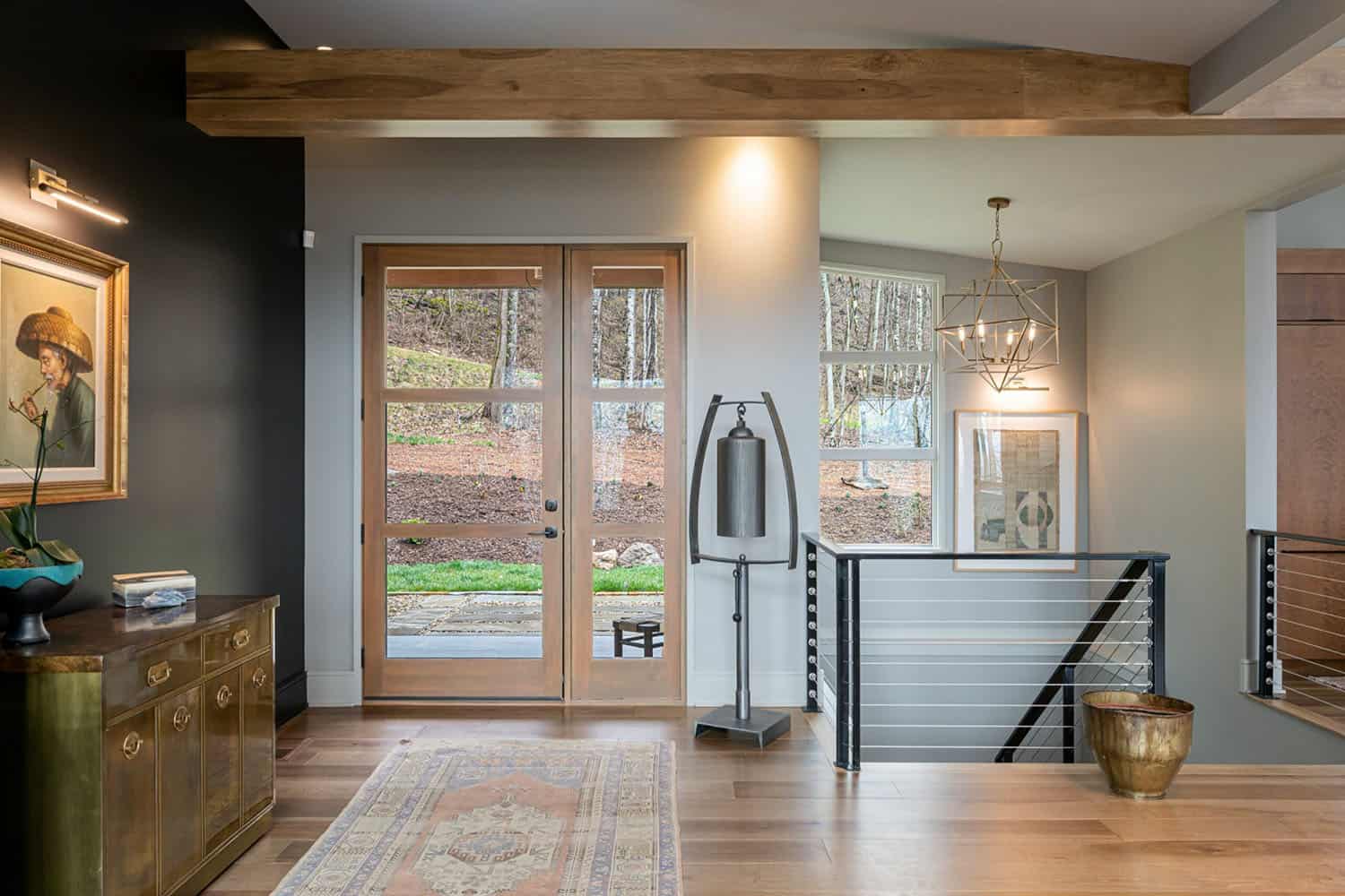 contemporary mountain home front entry