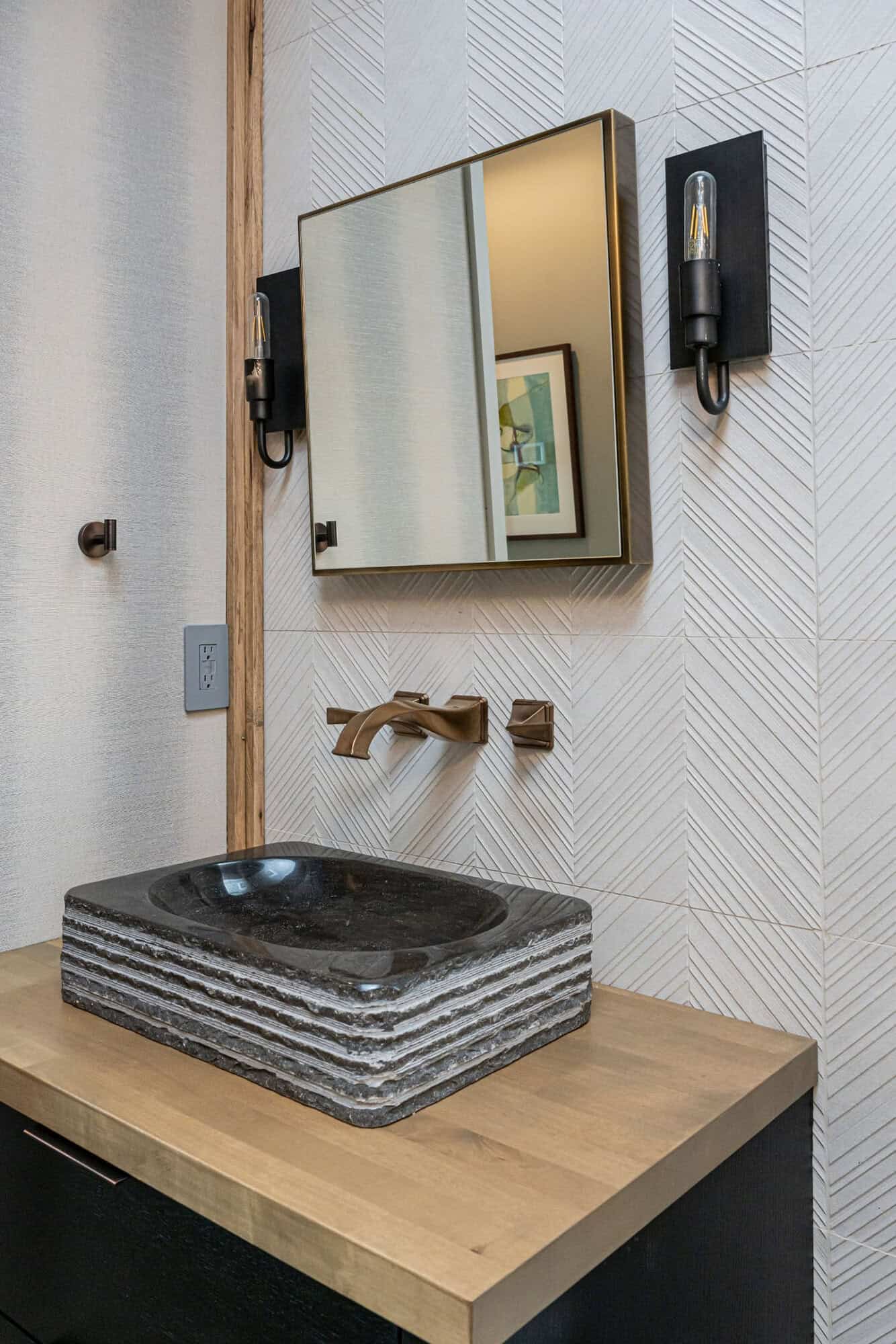 contemporary powder room