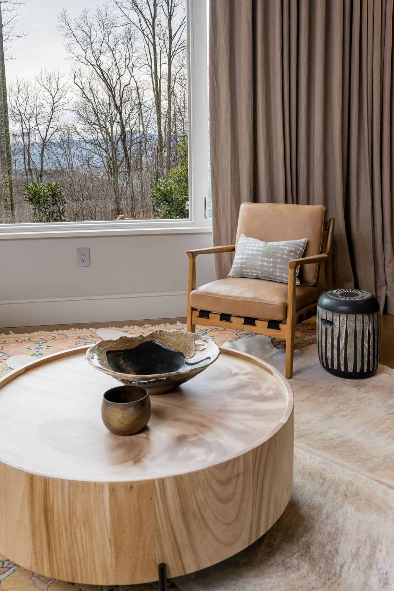 contemporary lower level family room