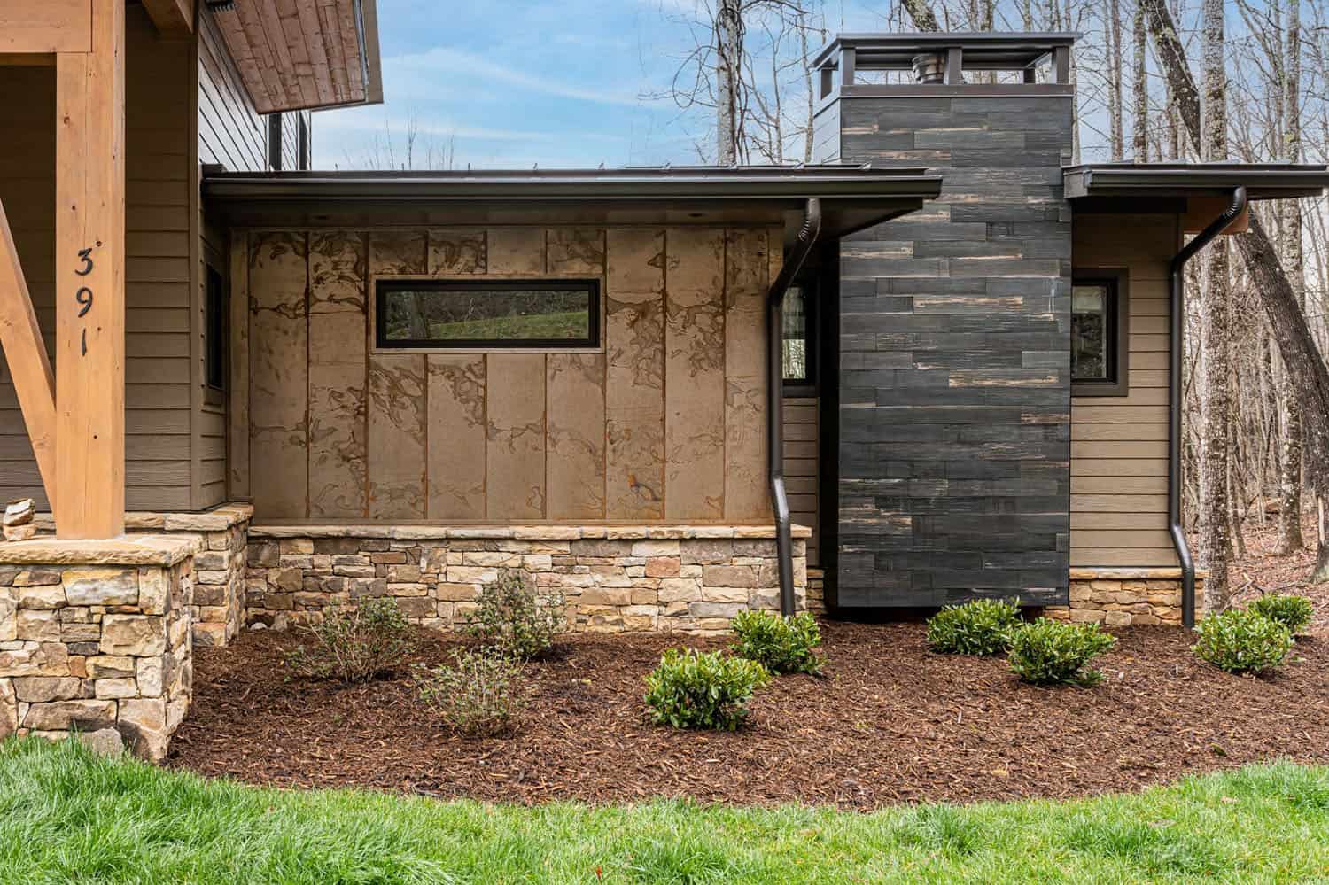 contemporary mountain home exterior