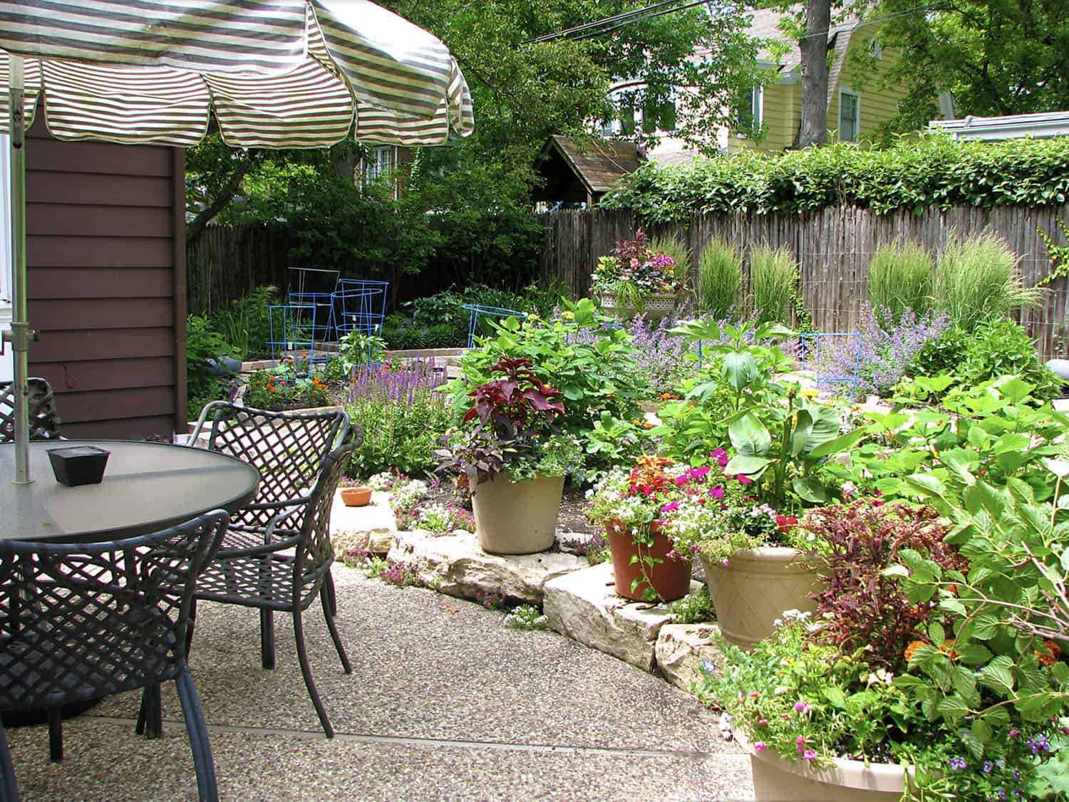 small backyard garden for flowers and vegetables