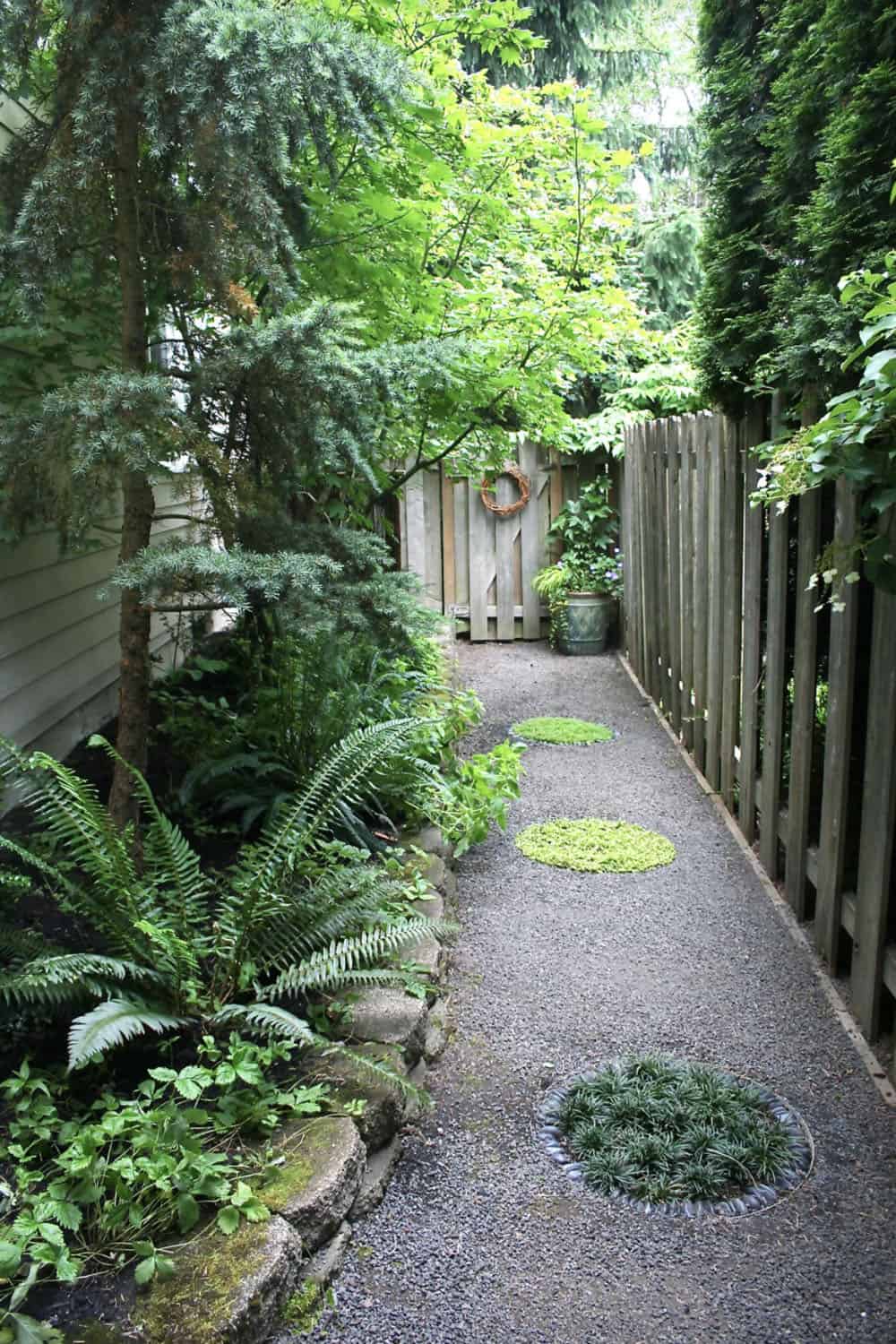 lush suburban retreat with a garden pathway