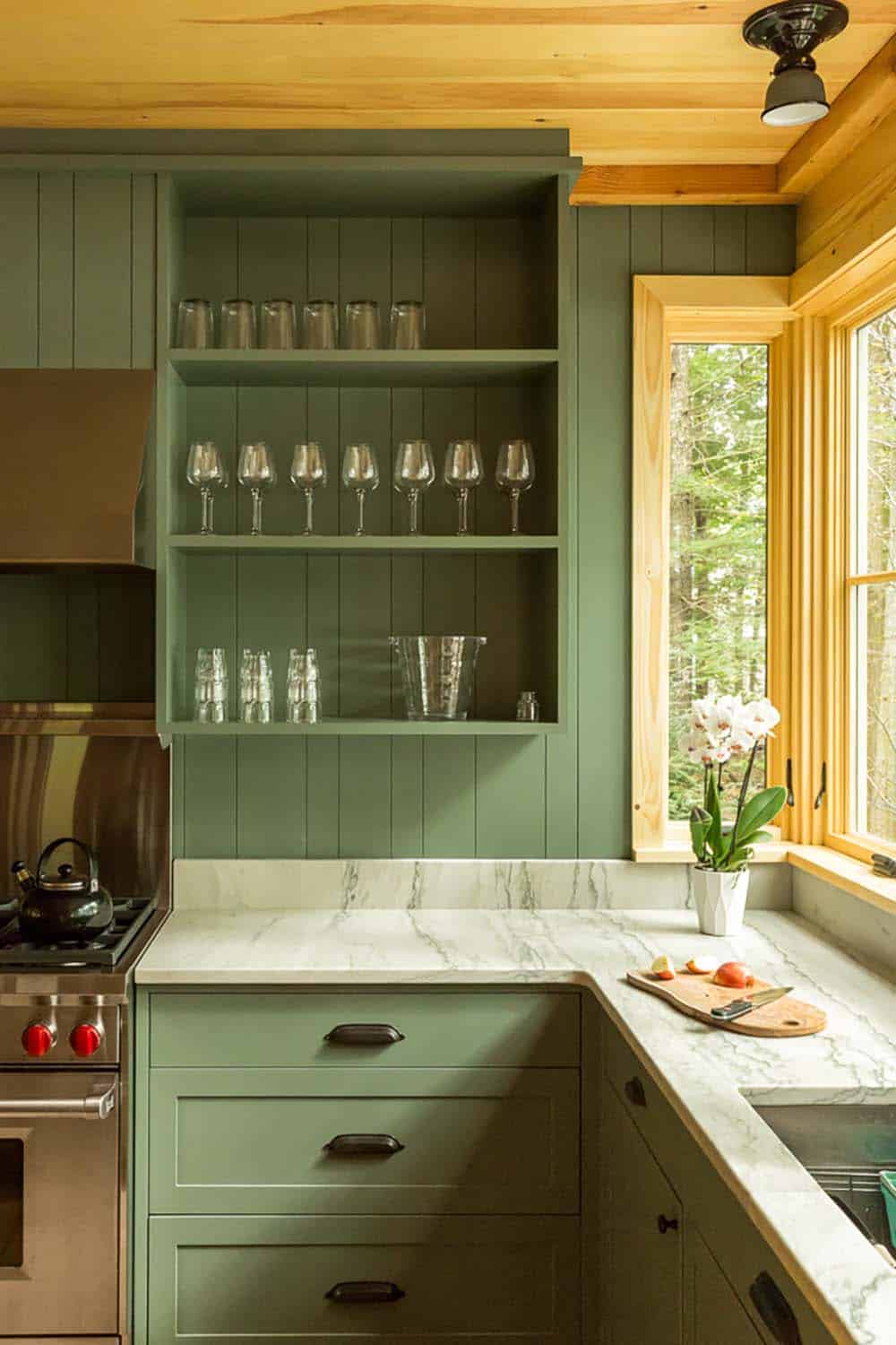 rustic kitchen cabinet detail