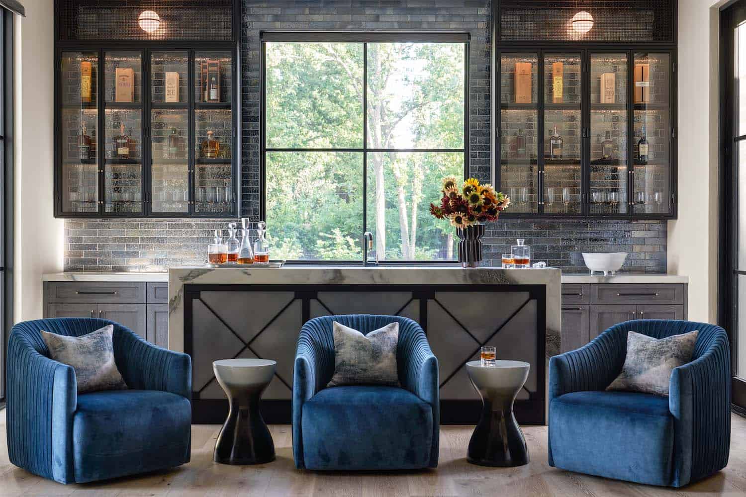 contemporary home bar