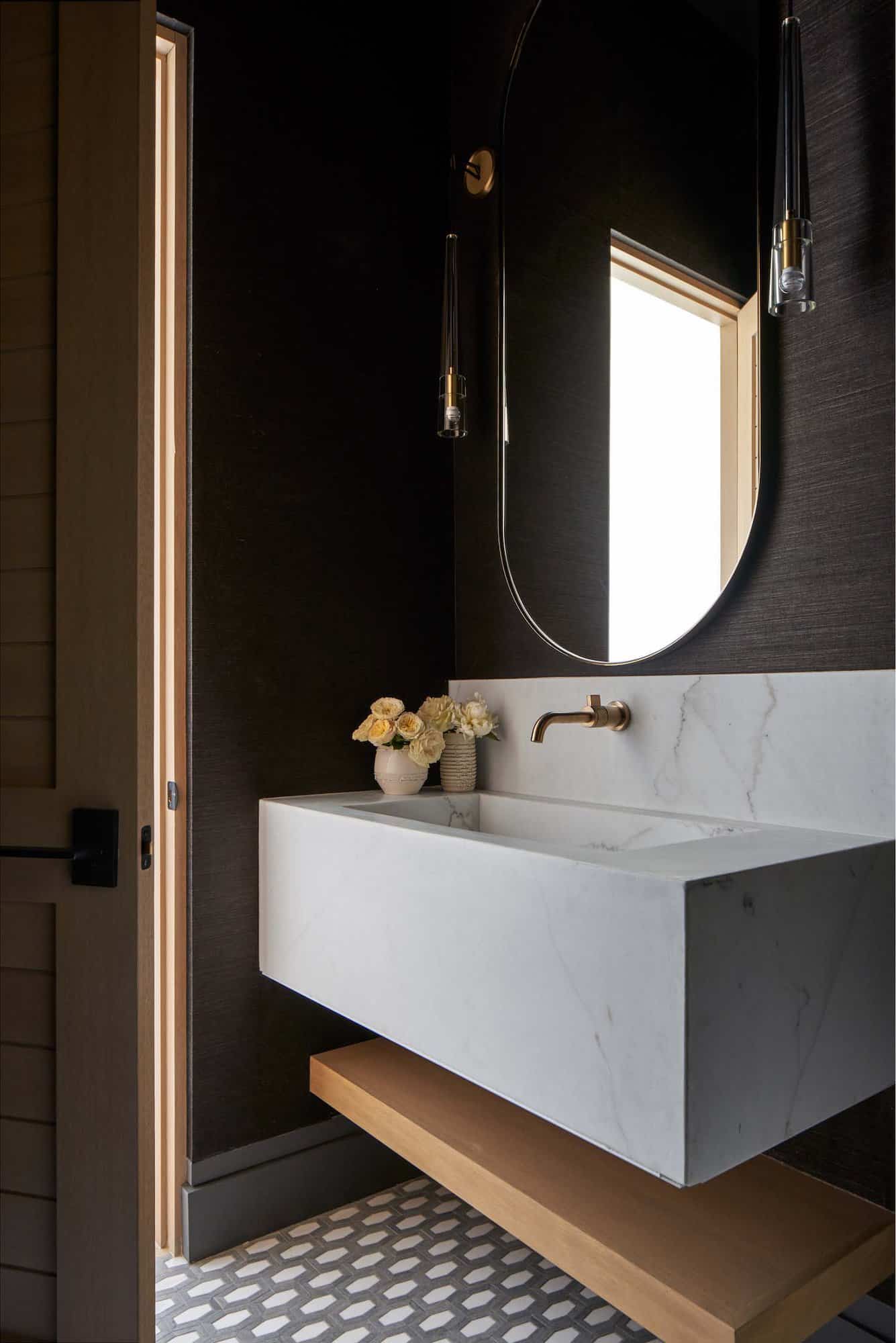 contemporary powder room