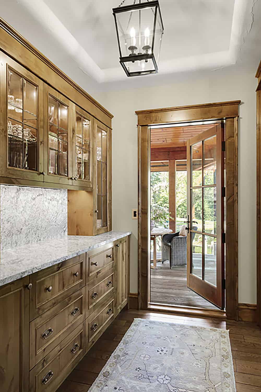 rustic walk-in pantry