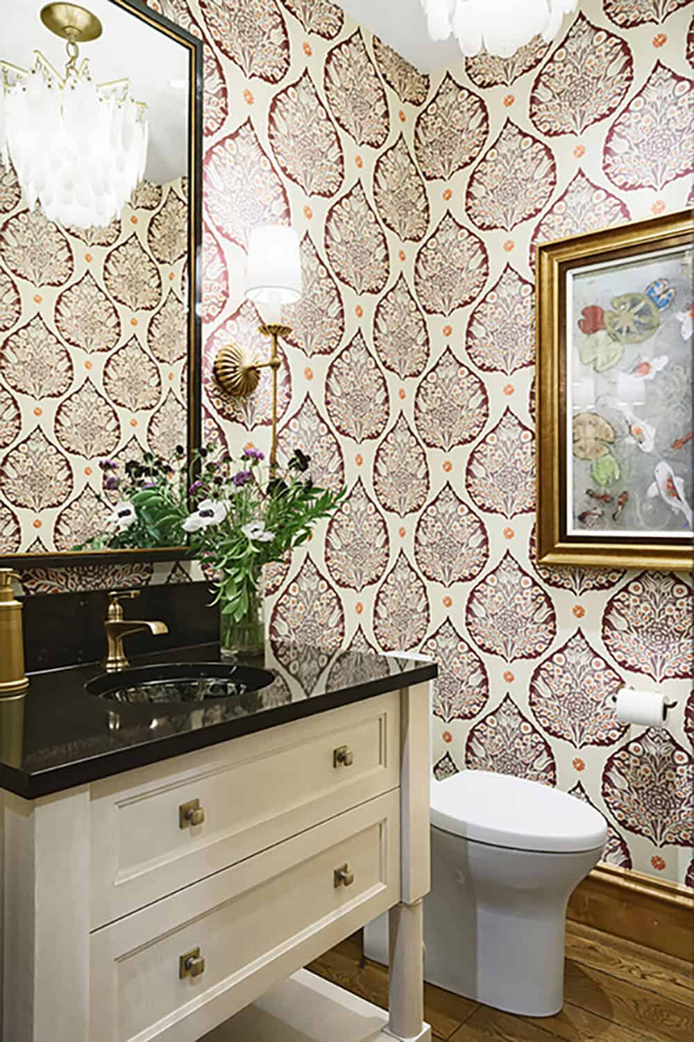 rustic powder room