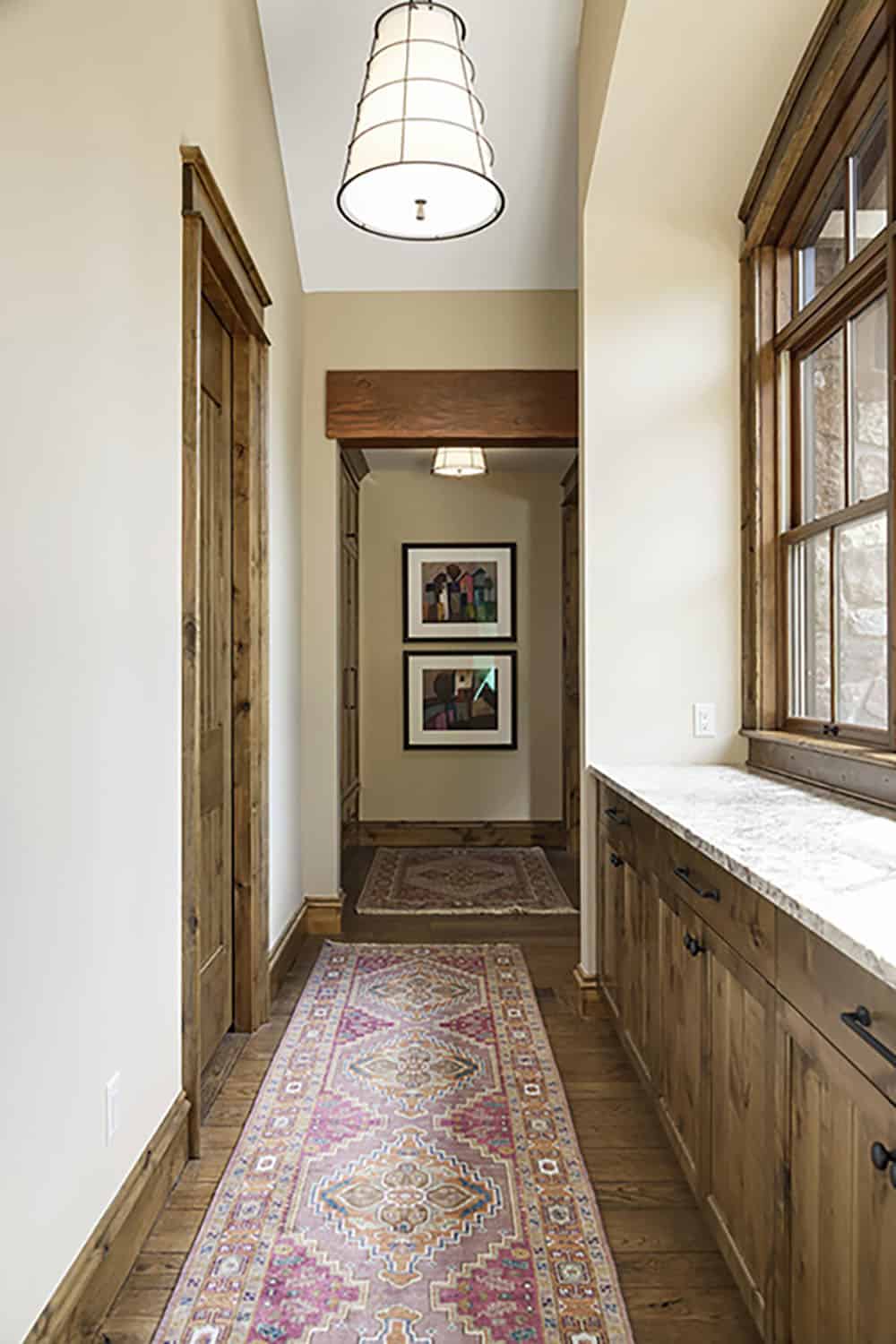 rustic hallway