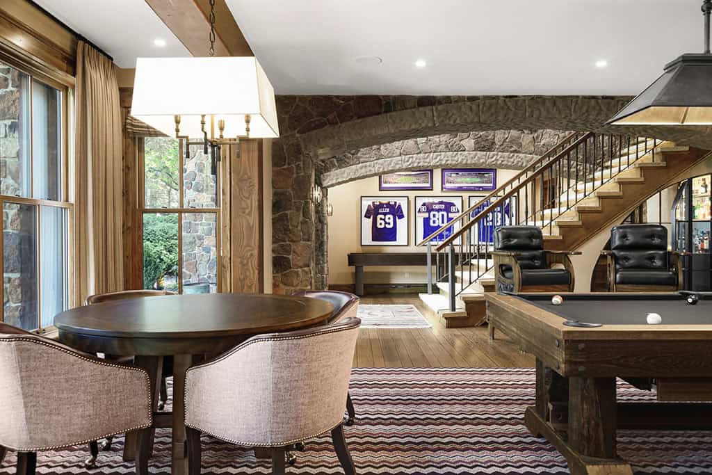 rustic gaming room