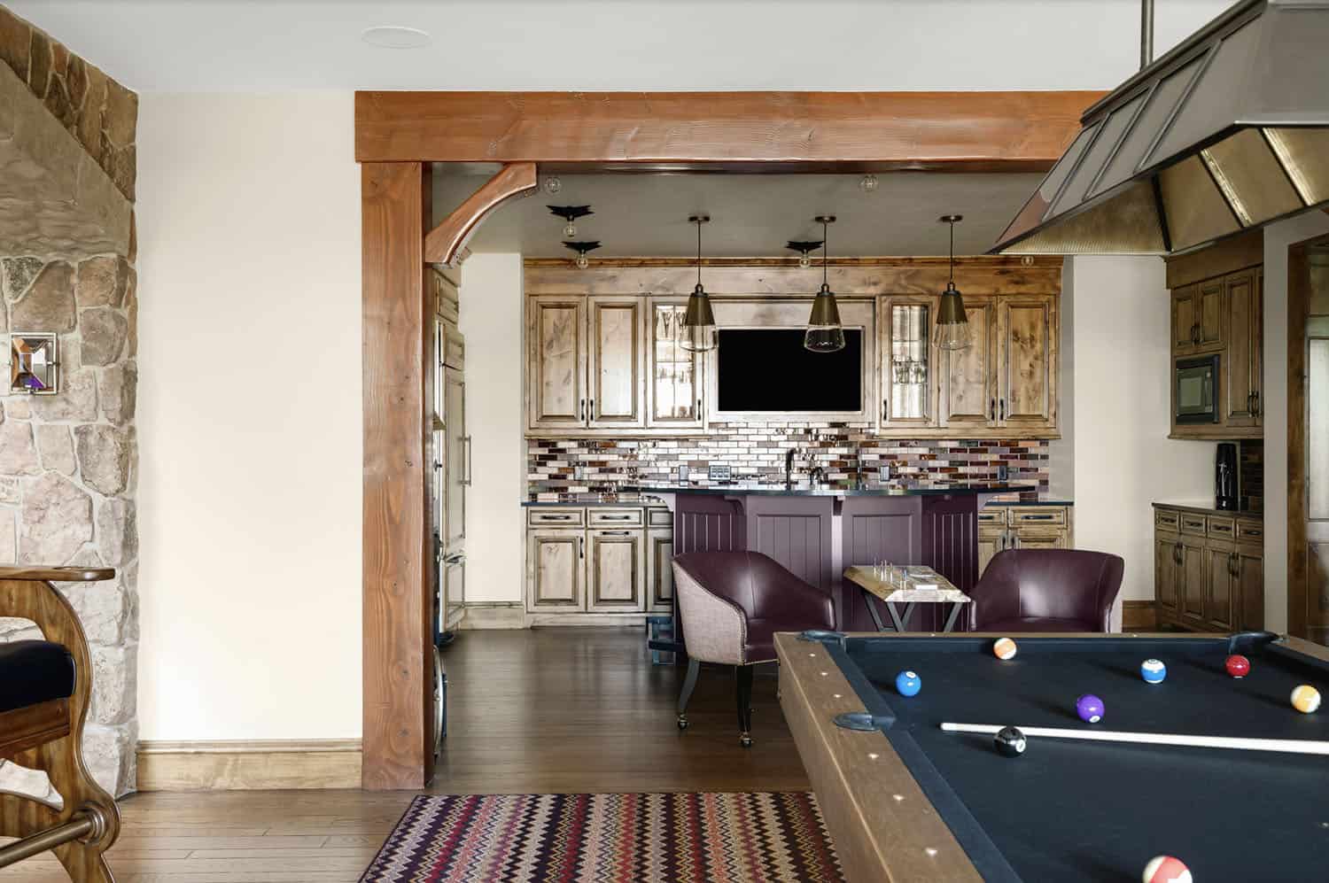 rustic family room