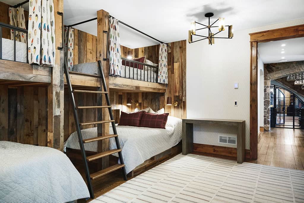 rustic bunk bedroom