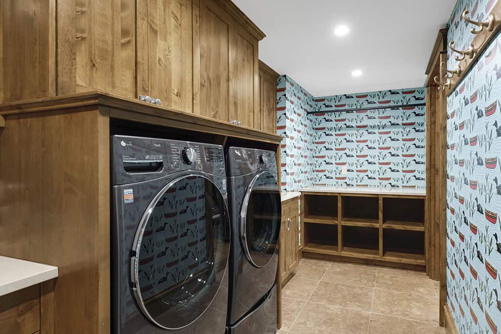 rustic laundry room