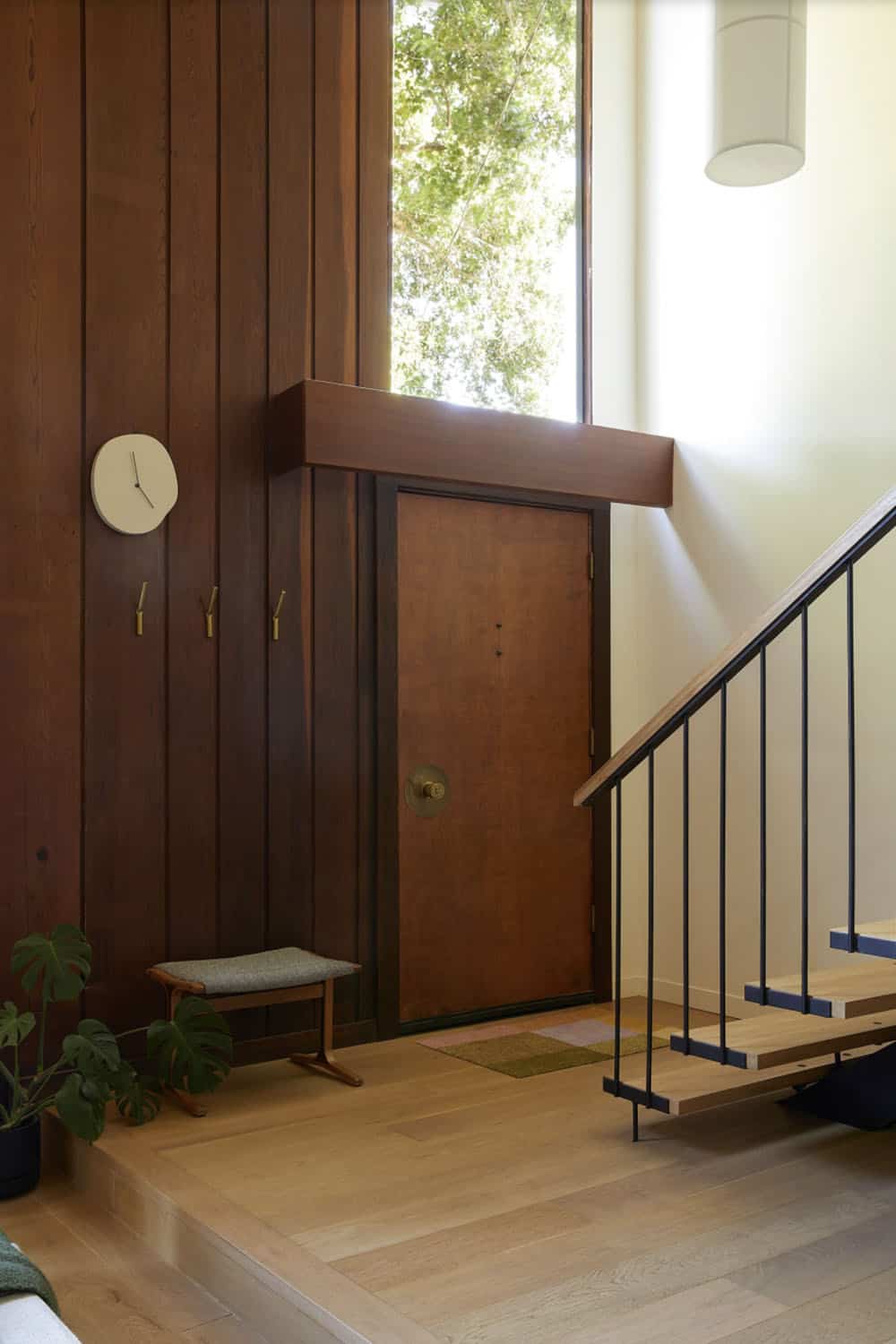 Midcentury Home Entry and Staircase
