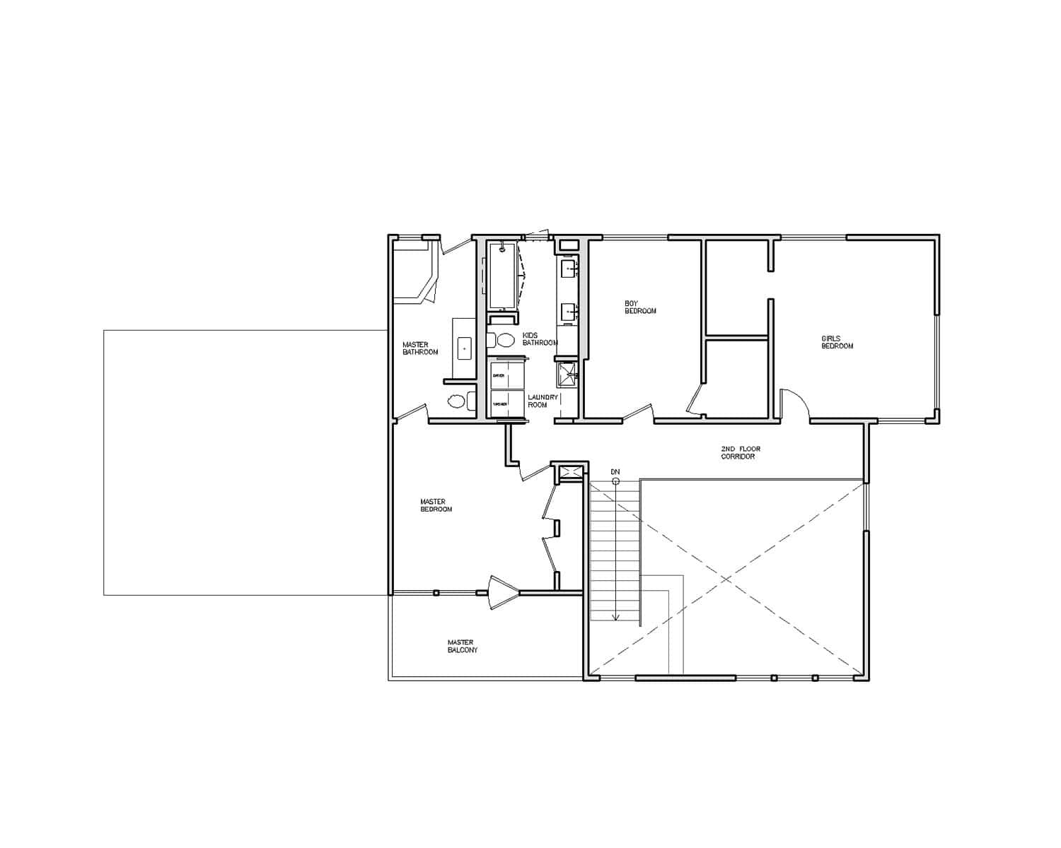 Midcentury Proposed Floor Plan - Level Two