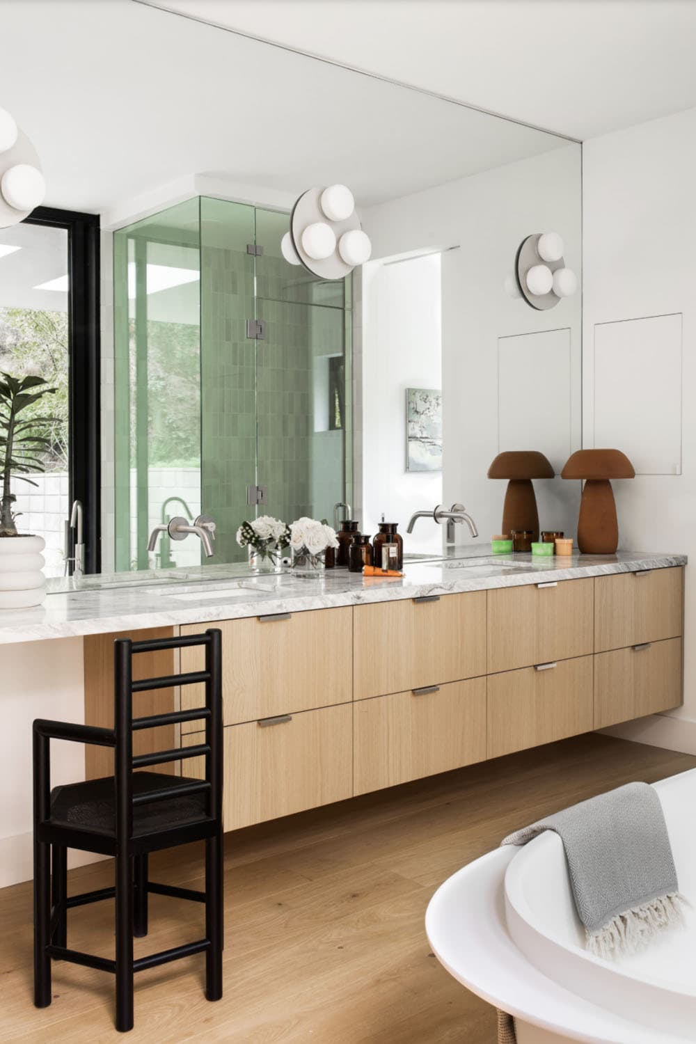 midcentury modern bathroom vanity