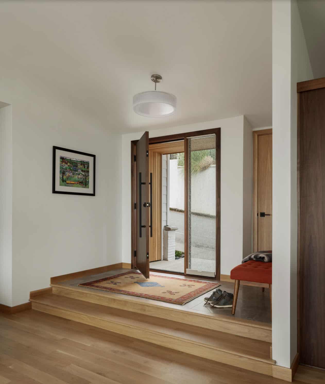 midcentury modern home entry