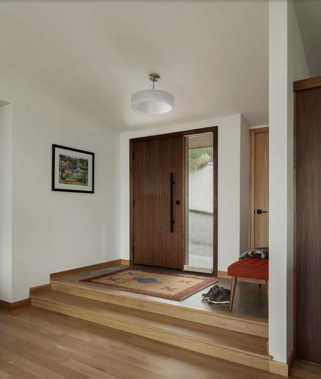 midcentury modern home entry