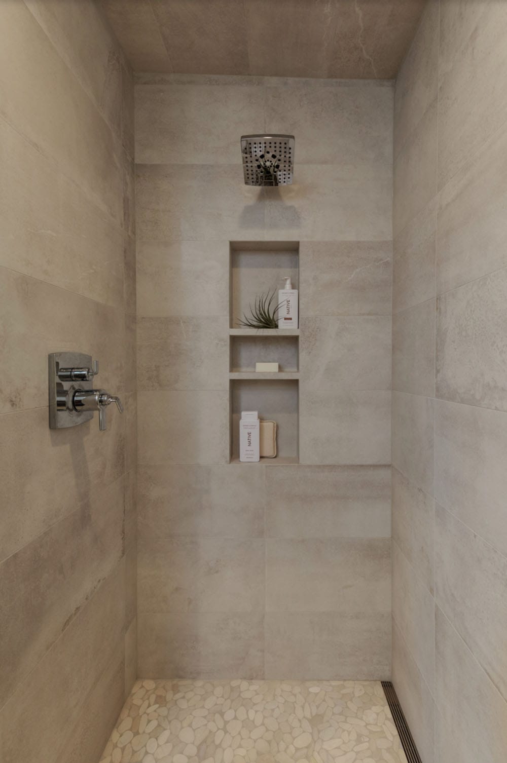midcentury modern bathroom shower